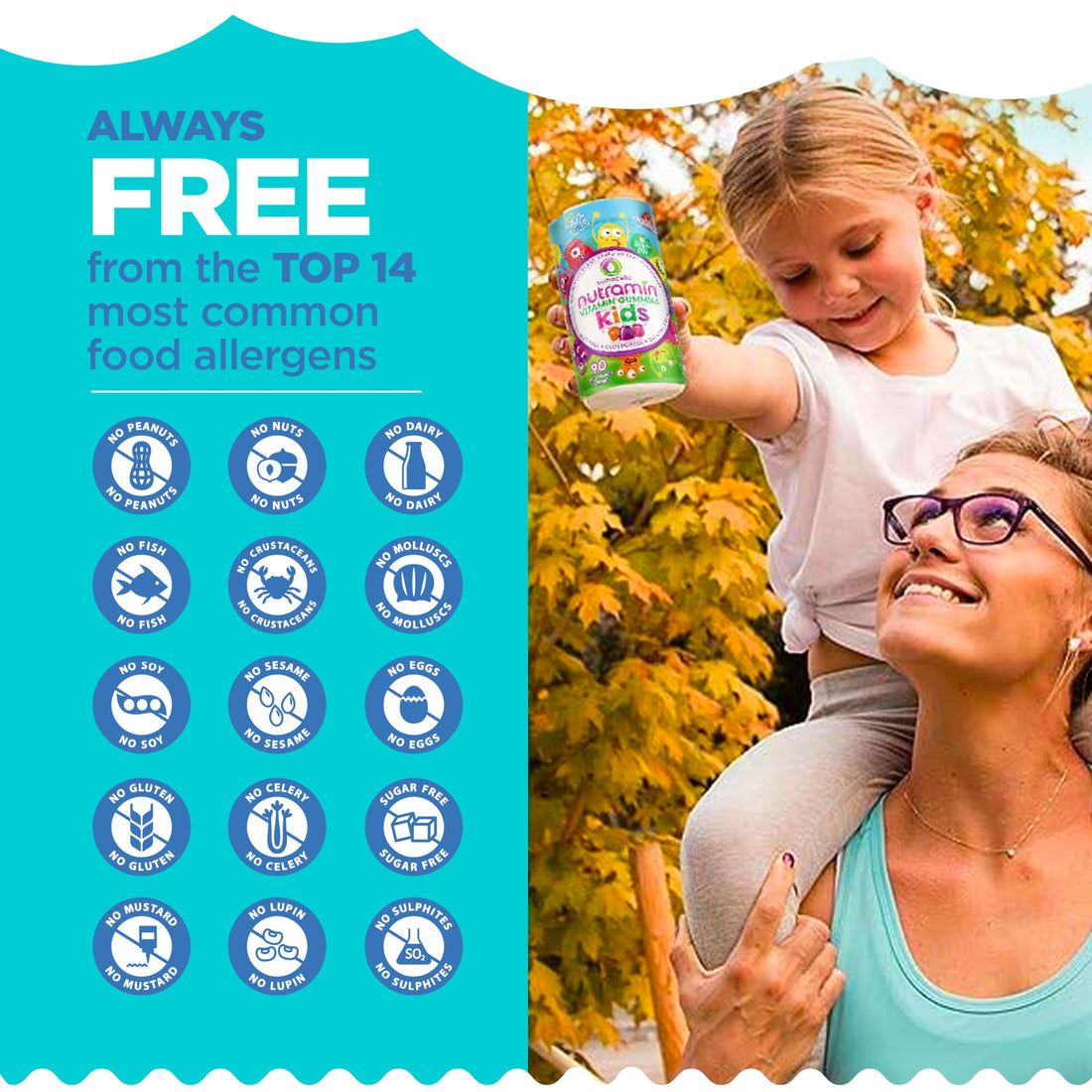 Nutracelle NUTRAMIN Sugar-Free, Allergen-Free 100% Vegan Gummy Multivitamins for Kids - Great Tasting Natural Gummies Your Kids Will Love - 90 Count Bottle