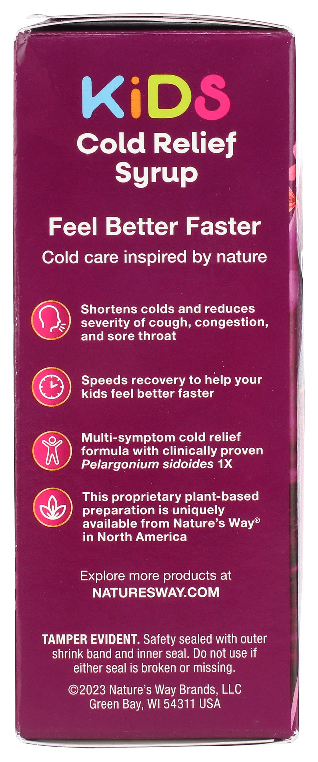 Nature's Way Umcka ColdCare Children's Cherry Syrup, Kids 6+, 4 Fluid Ounce (Pack of 3)