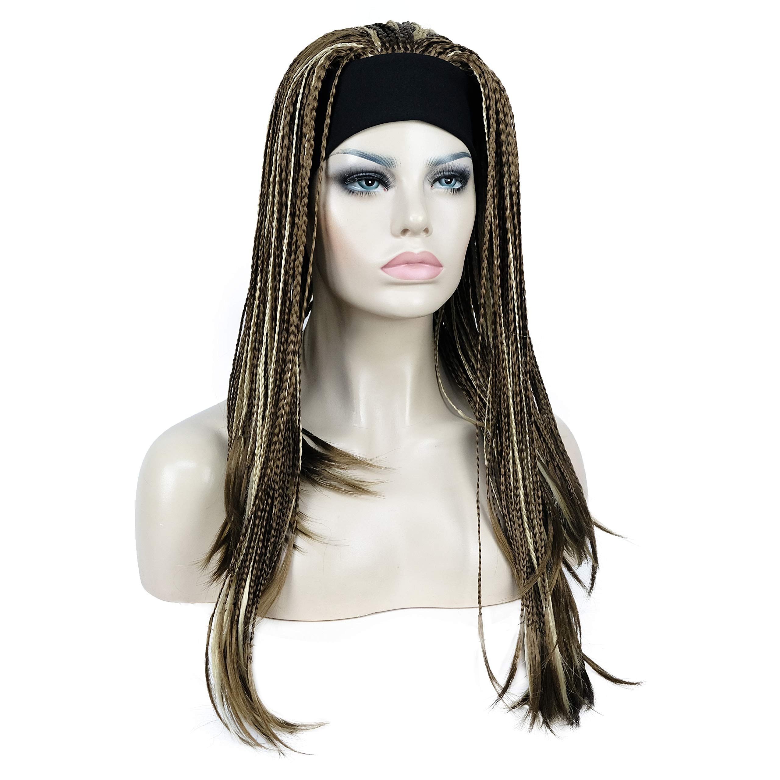 Aimole Long Braiding Crochet Hair Fully Hand Tied Twist Braided With Headband Half Wig(12TT26) : #12TT26