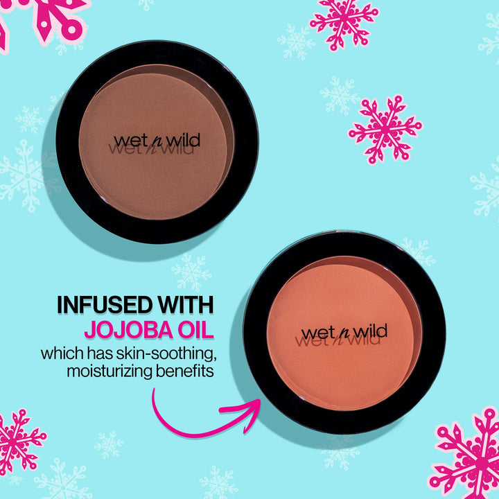 wet n wild Color Icon Blush Duo, Effortless Matte Natural Sheer Glow & Seamless Blend, Luxuriously Infused Smooth Jojoba Oil, Cruelty-Free & Vegan - Bed of Roses & Naked Brown
