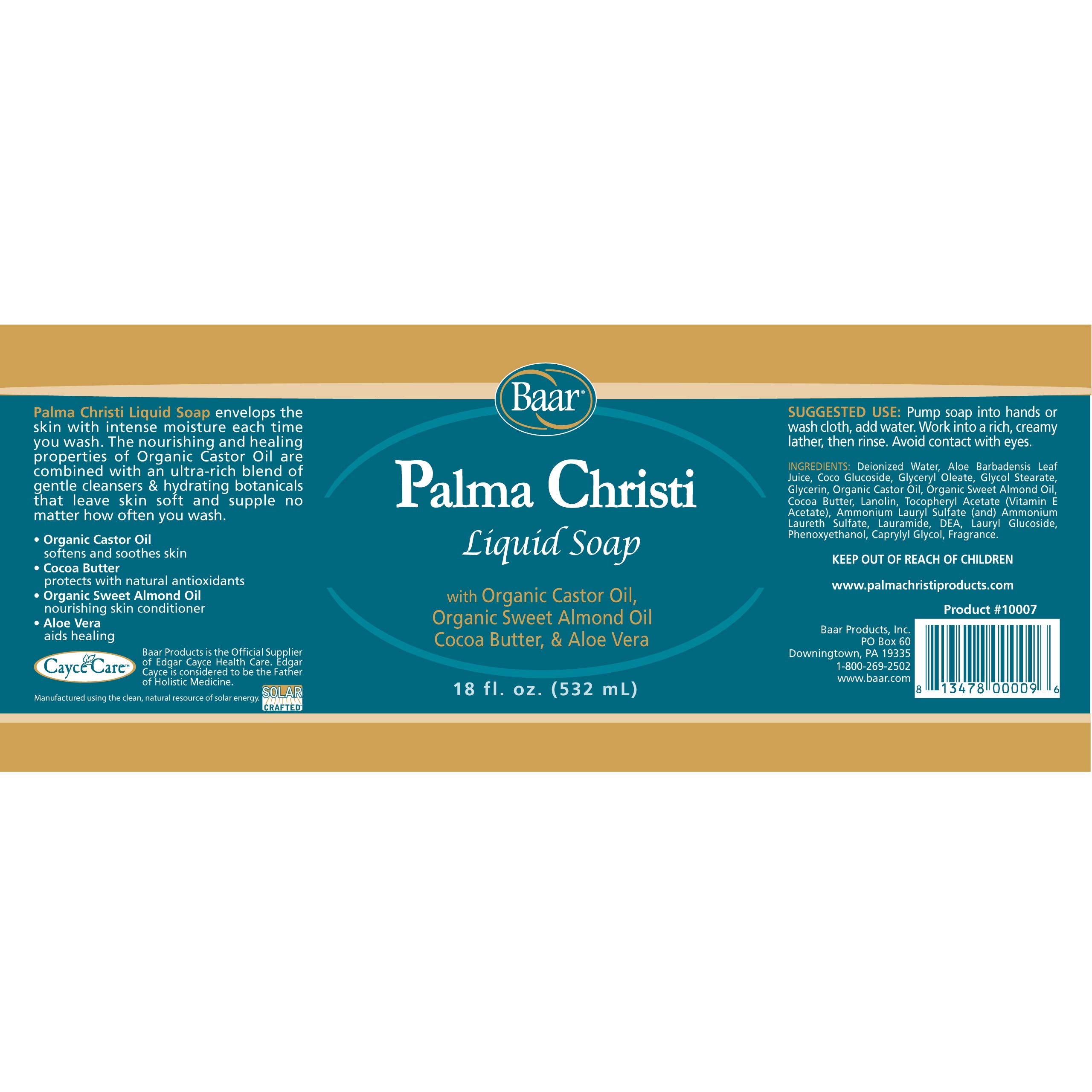 Palma Christi Liquid Soap, 18 oz.