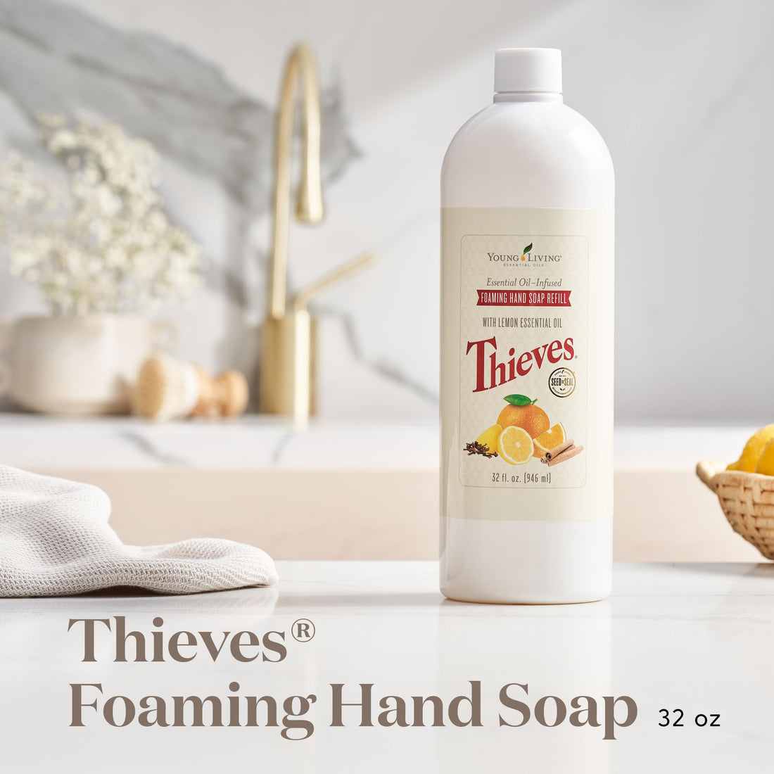 EssentialOilsLife - Thieves Foaming Hand Soap Refill - 32 oz