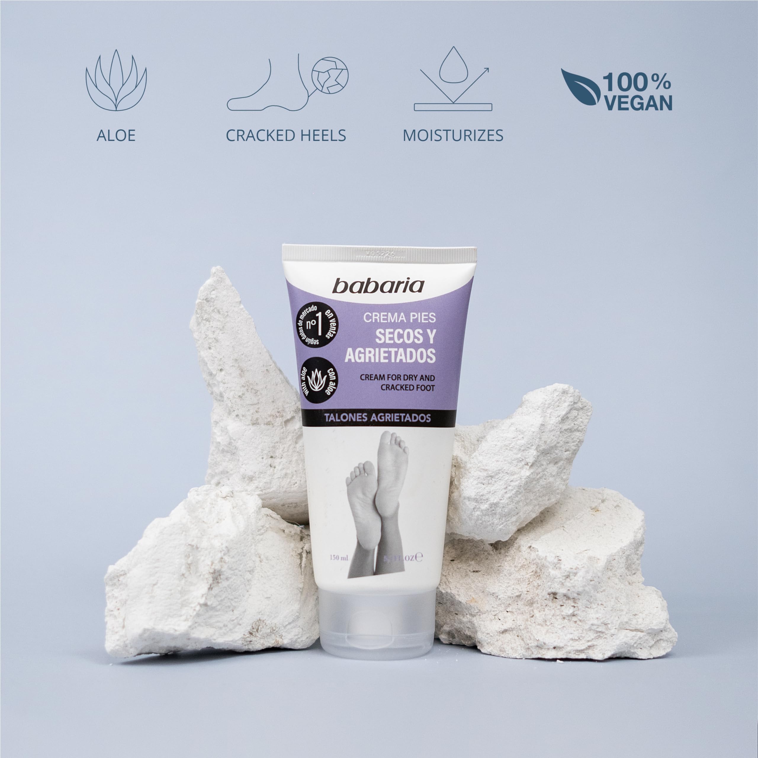 Babaria Aloe Vera Cracked Heel and Very Dry Foot Cream 150ml