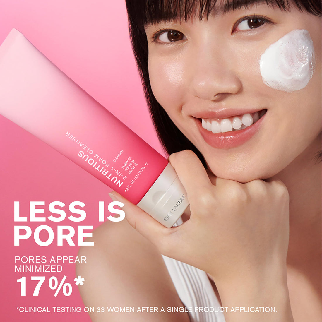 Estée Lauder Nutritious 2-in-1 Foaming Face Wash Cleanser & Mask | Pore Minimizer, 4.2 Ounce