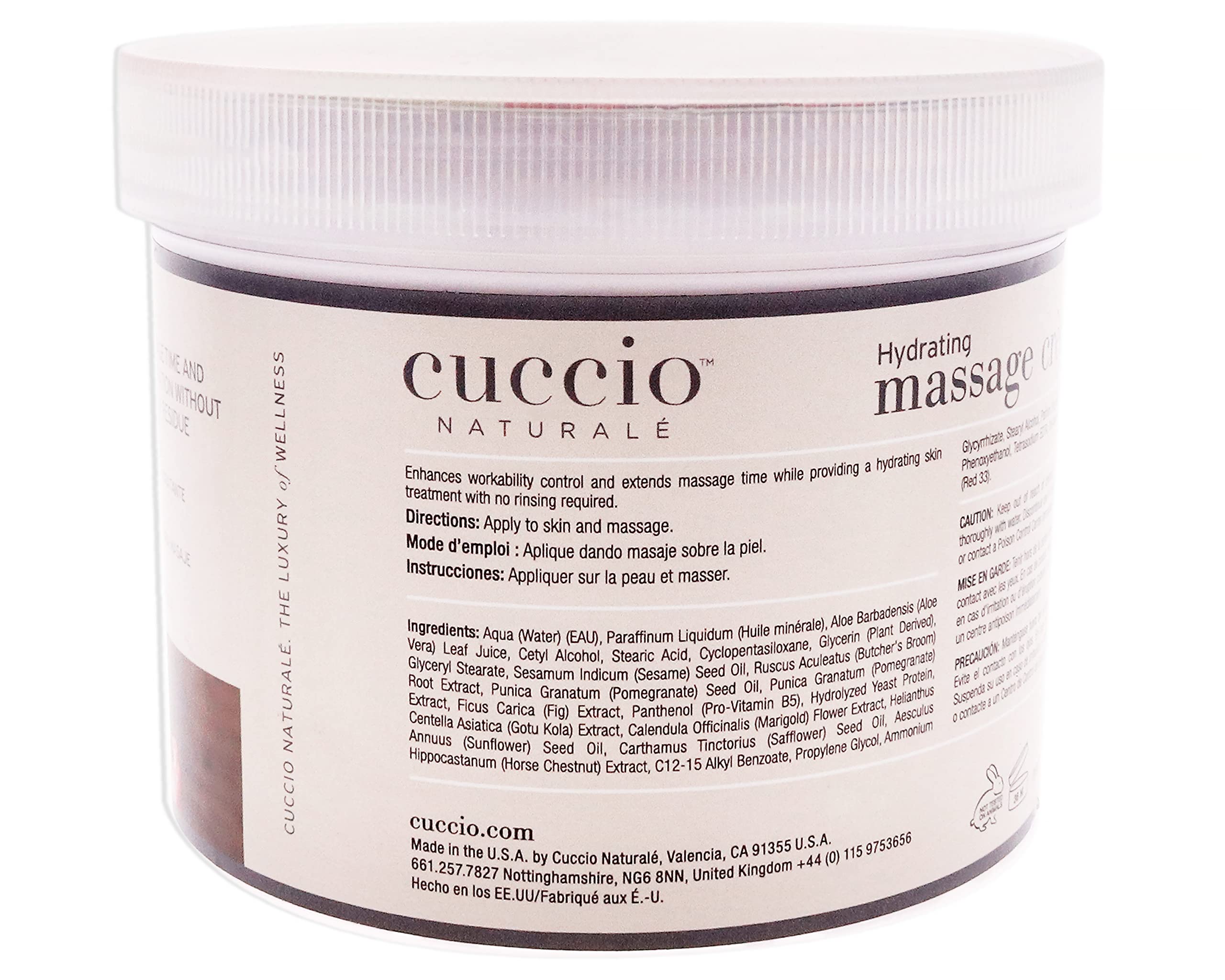 Cuccio Hydrating Massage Cream | Pomegranate and Fig | Body & Facial | For Men & Women | Ideal for Daily Use - 750 G