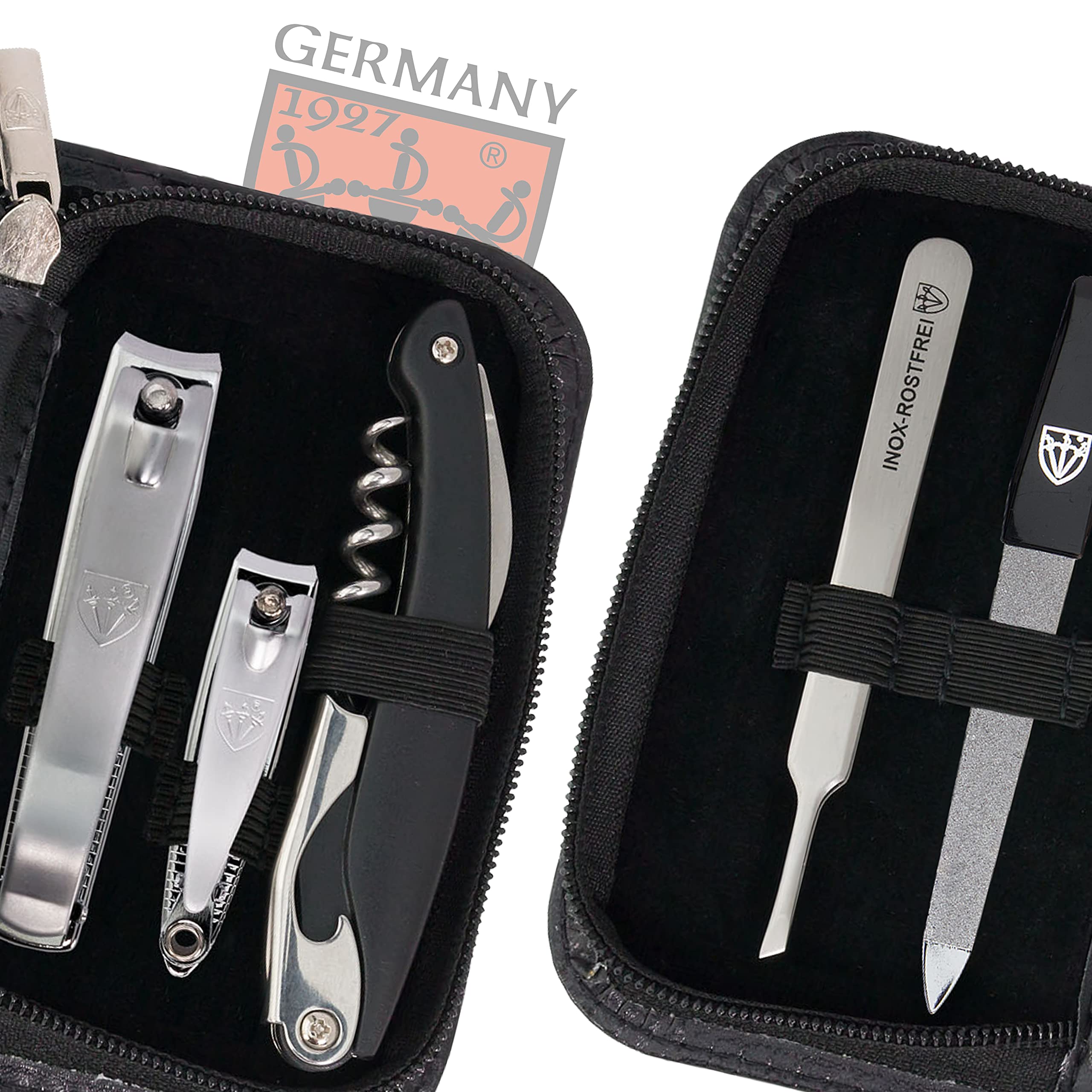 Three Swords Exclusive 5 Piece Manicure Pedicure Grooming Nail Care Set / Kit / Case Basic Standard Quality (000804)