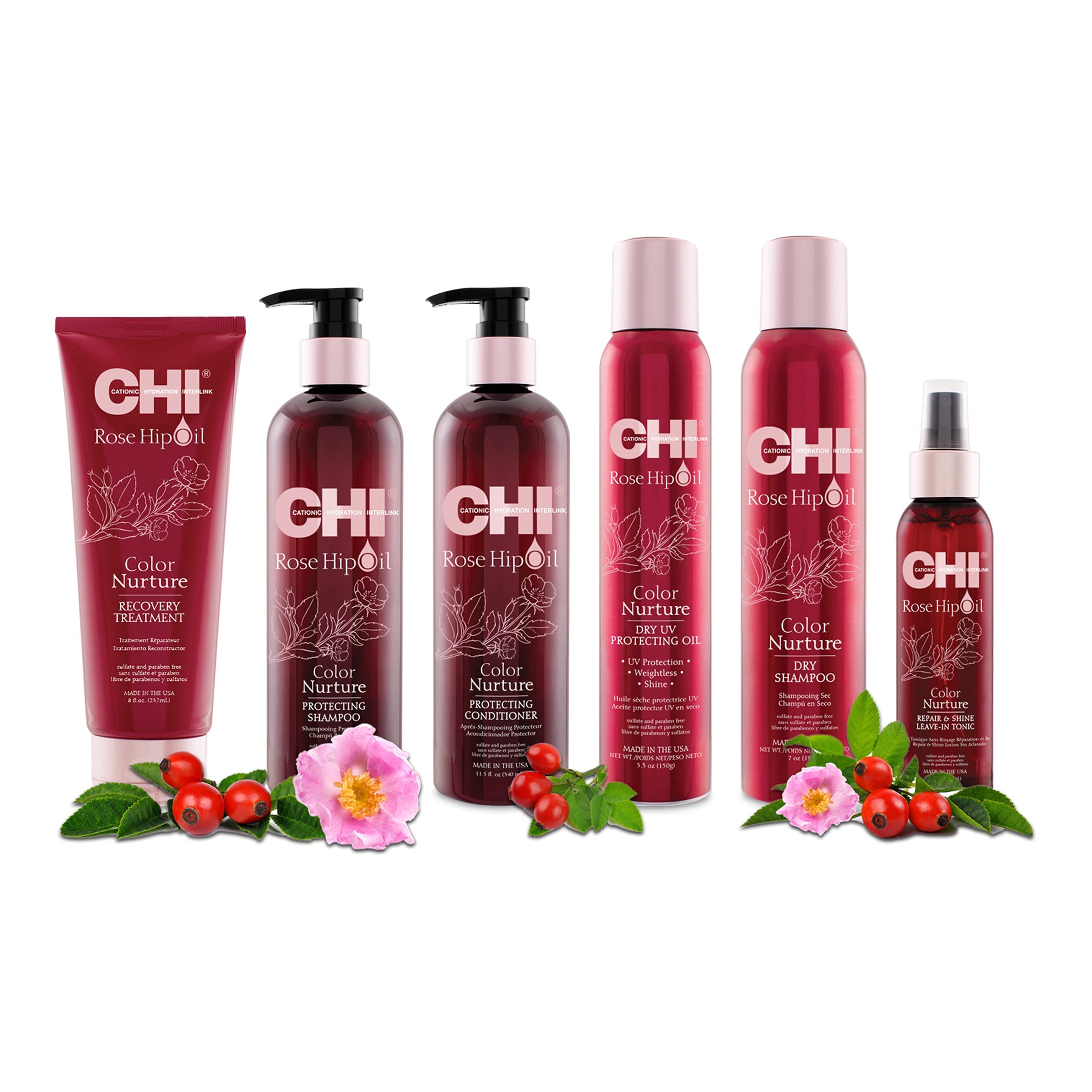 CHI Rosehip Oil Protecting Shampoo, 11.5 Fl Oz
