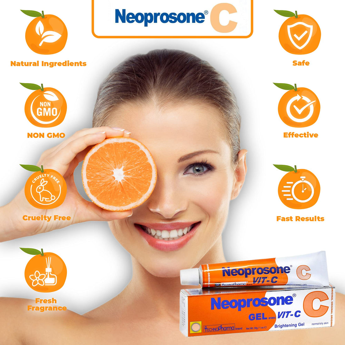 Neoprosone Brightening Gel With Vit-C 1oz