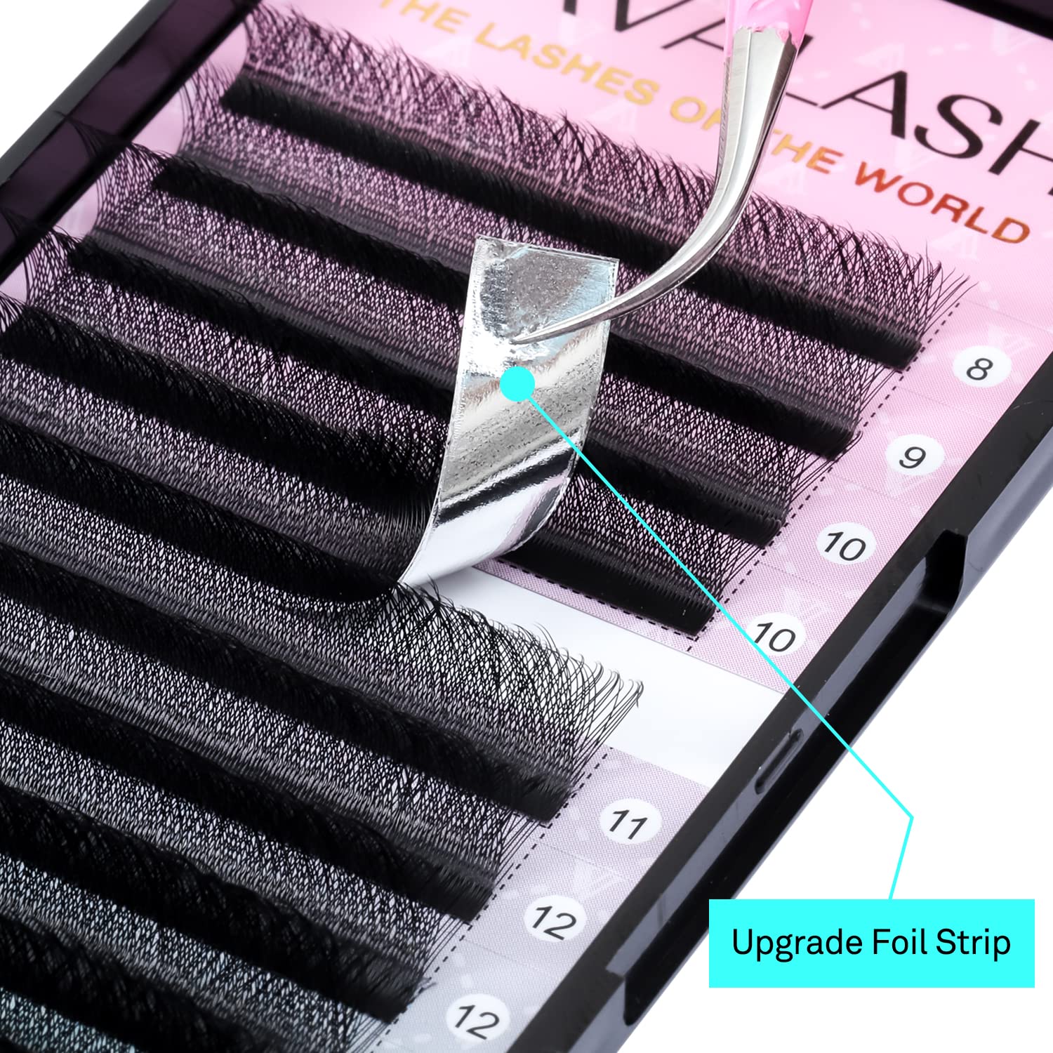 VAVALASH W-shaped Eyelash Extension 3D Premade Fans 0.07 D Curl Volume Lash Extensions Easy Fanning Lashes Matte Black Volume Premade Cluster W Lashes(W Shaped-3D-0.07-D-8mm)