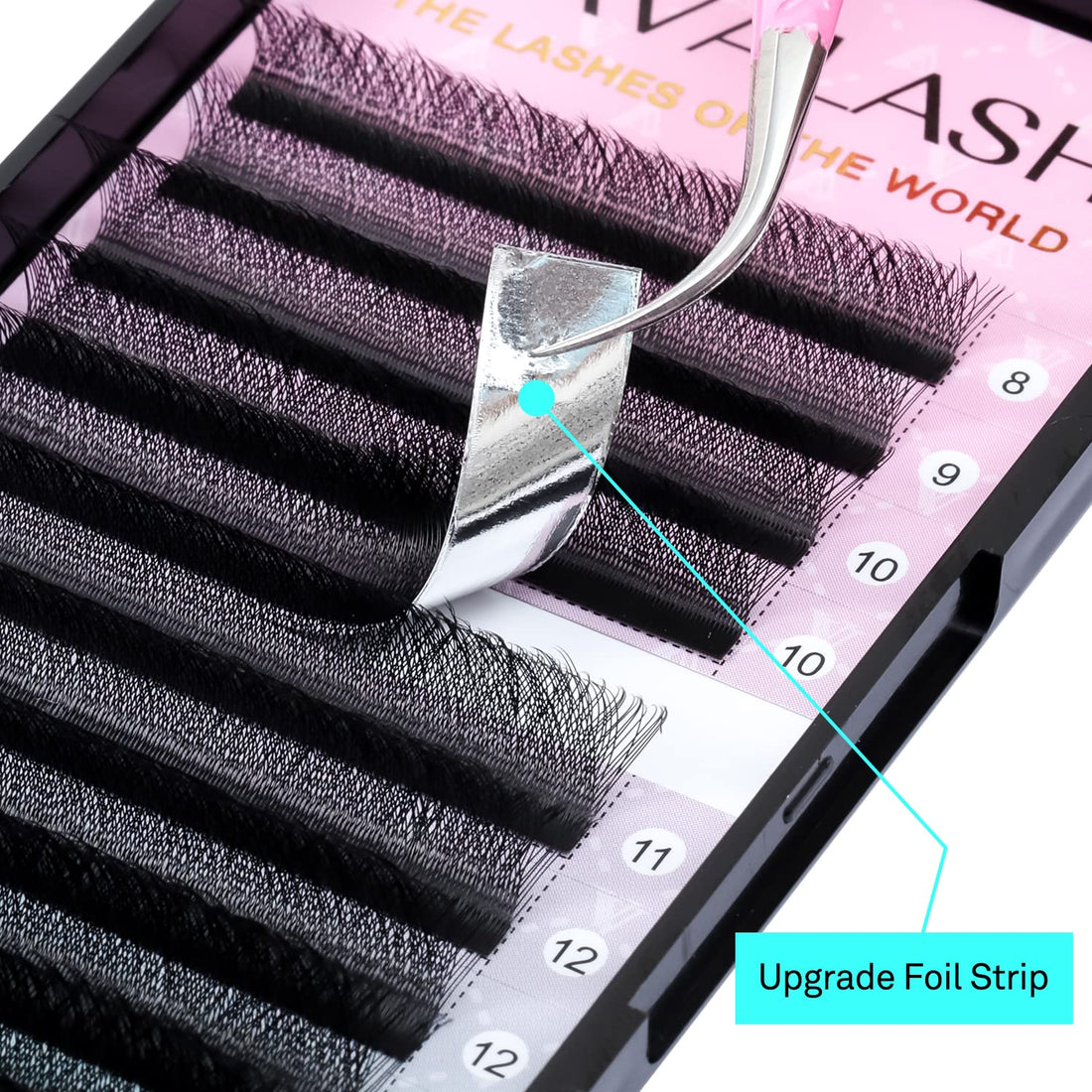 VAVALASH W-shaped Eyelash Extension 3D Premade Fans 0.07 D Curl Volume Lash Extensions Easy Fanning Lashes Matte Black Volume Premade Cluster W Lashes(W Shaped-3D-0.07-D-8mm)