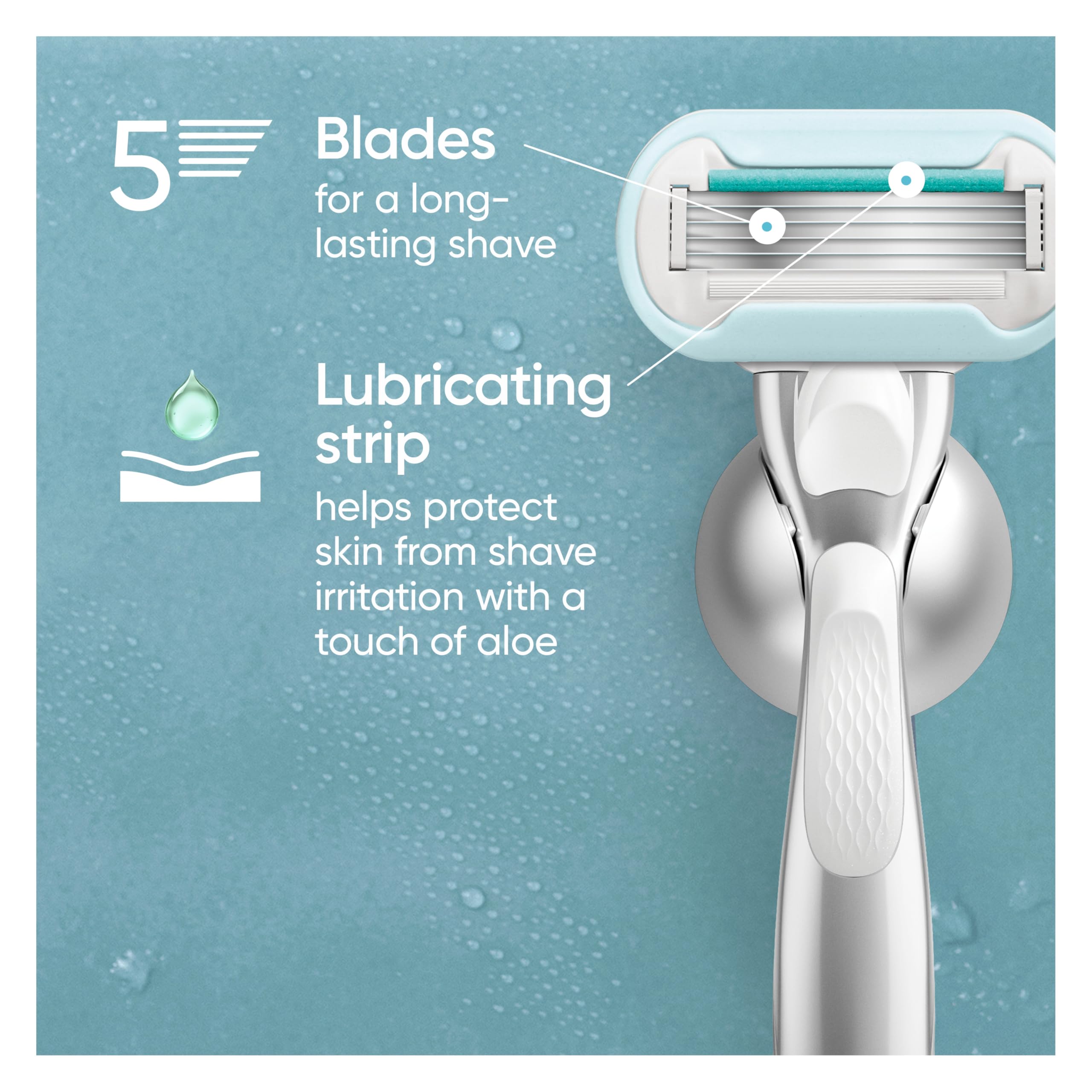 Gillette Venus Extra Smooth Sensitive Womens Razor Blade Refills, 6 Count, Designed for Women with Sensitive Skin