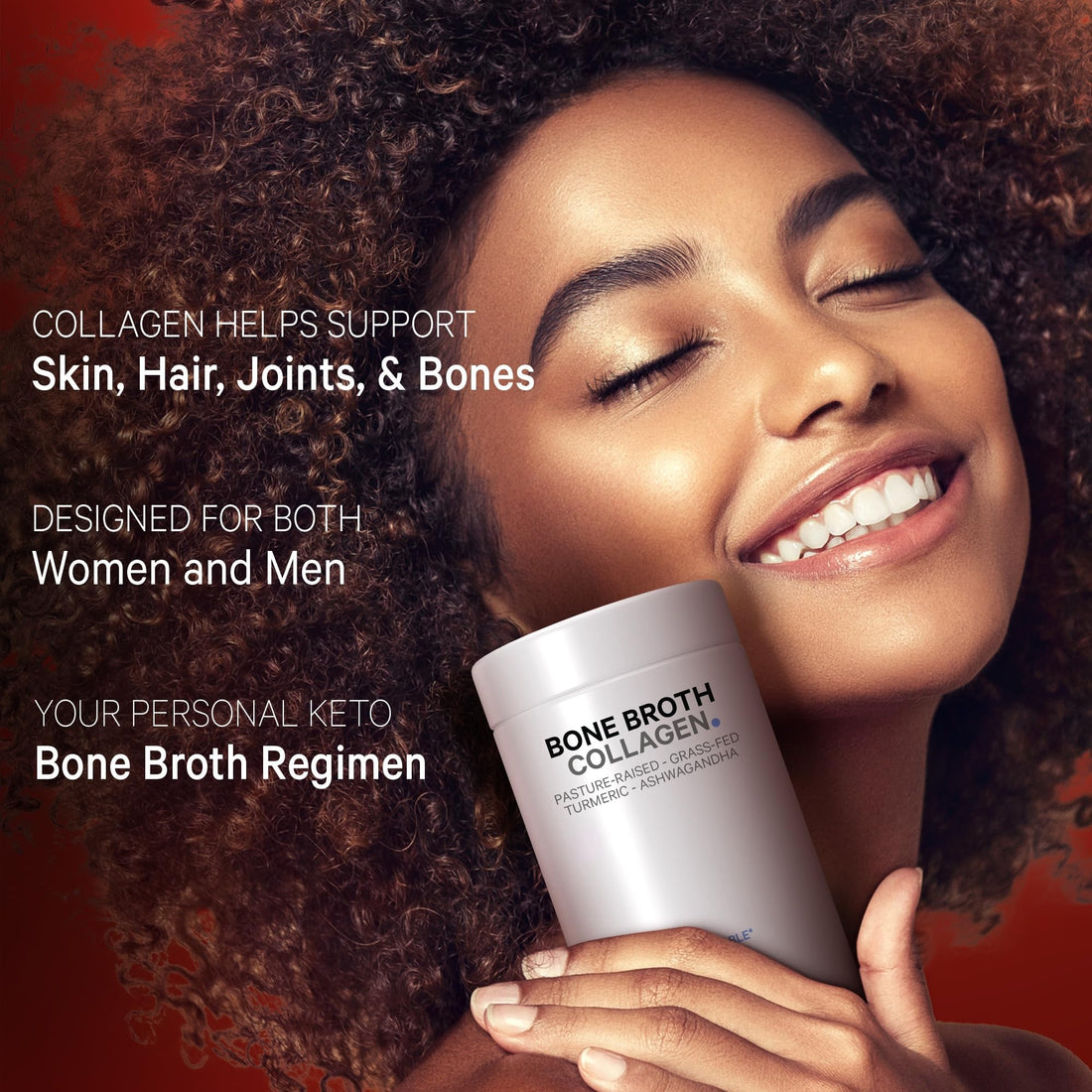 Codeage Organic Bone Broth Collagen Peptides Capsules Supplement, Grass Fed Beef Bone Broth, Free-Range Chicken Bone Broth, Turmeric & Ashwagandha - Collagen Types I, II, III - Non-GMO - 180 Capsules