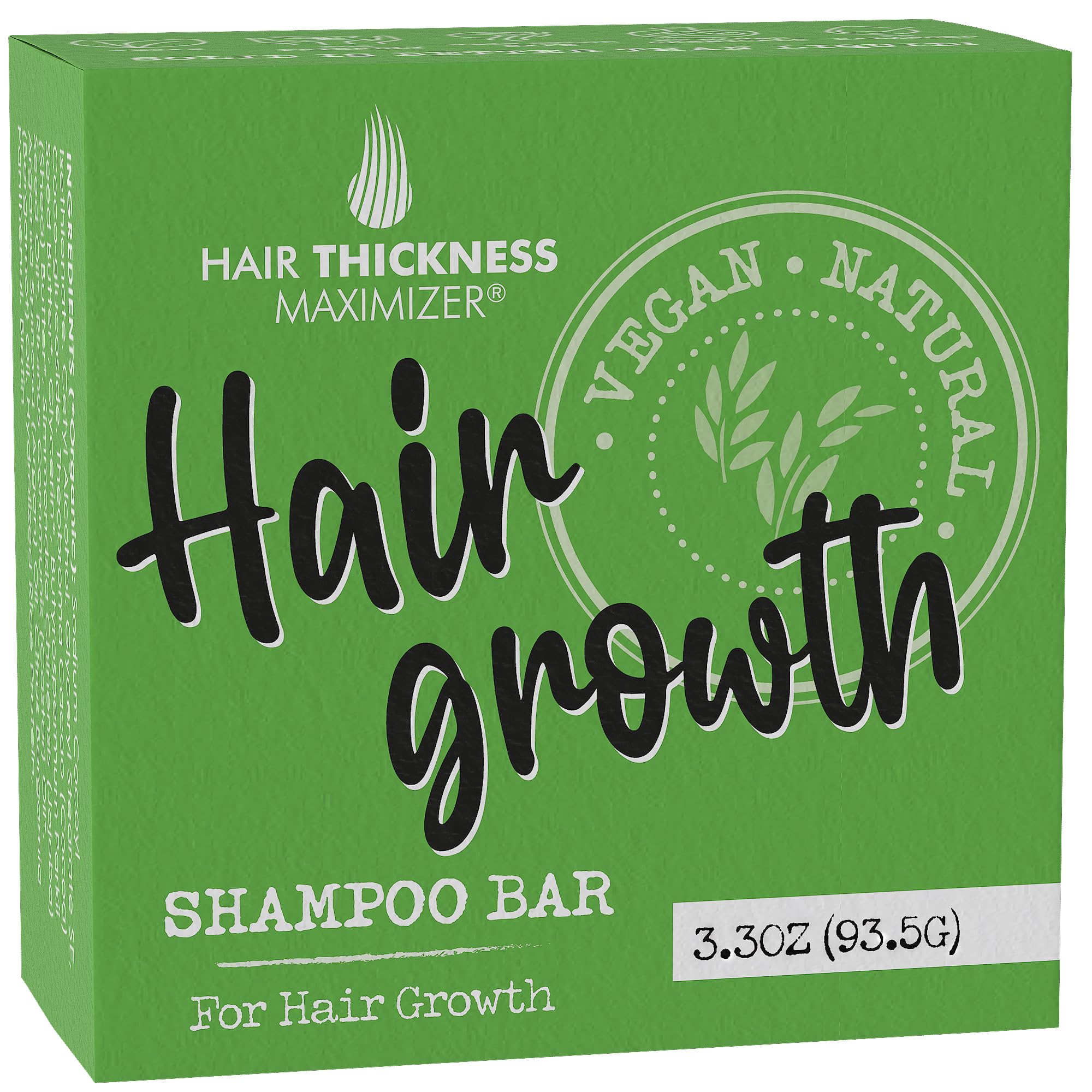 Hair Growth Shampoo Bar with Biotin. Eco-Friendly, No Harsh Chemicals, Color Safe, pH Balanced. Solid Shampoo Bar Equal To 3 Liquid Bottles. Zero Plastic, USA Made, Strengthening & Dry Hair Relief