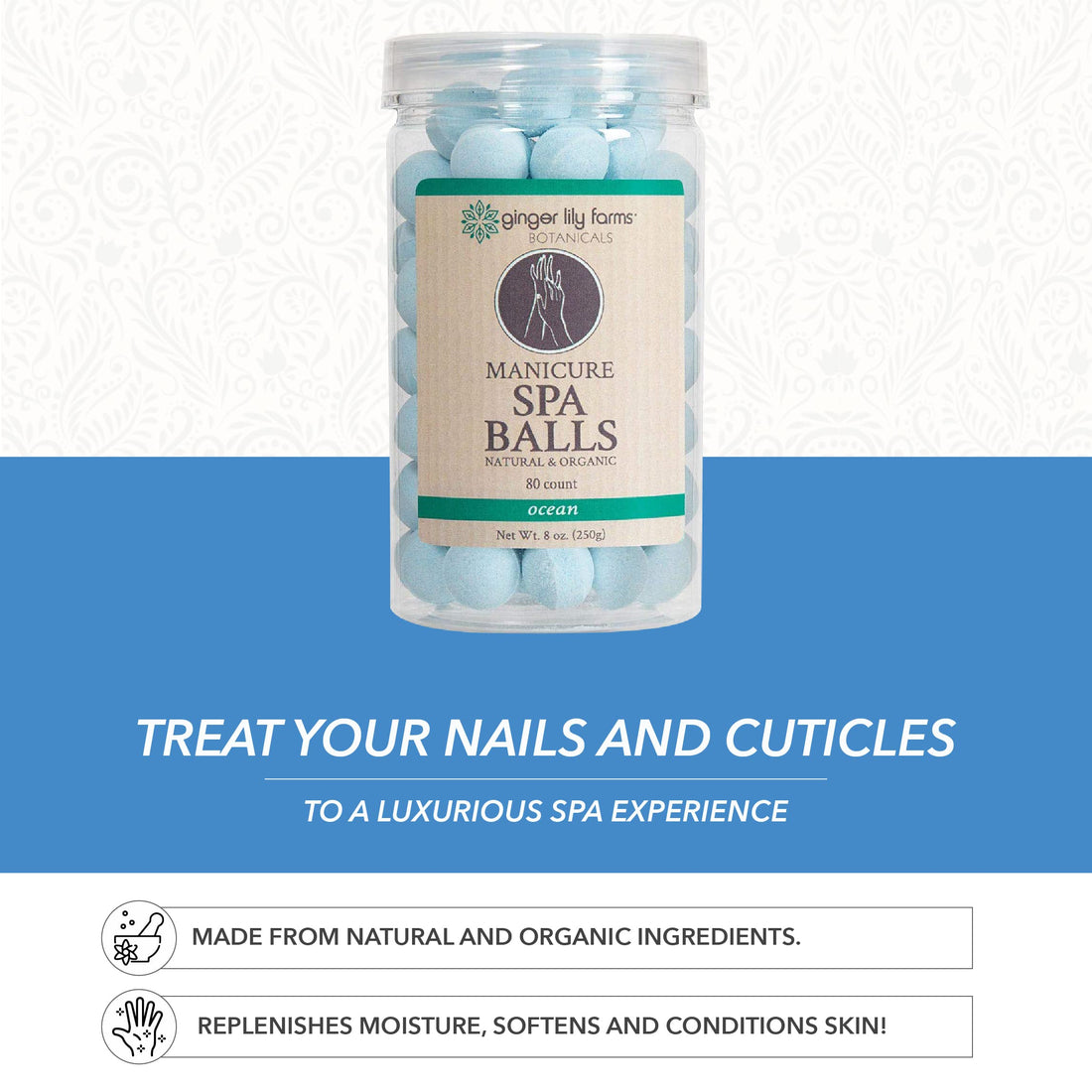 Ginger Lily Farm's Botanicals Manicure Spa Balls, 80 Count