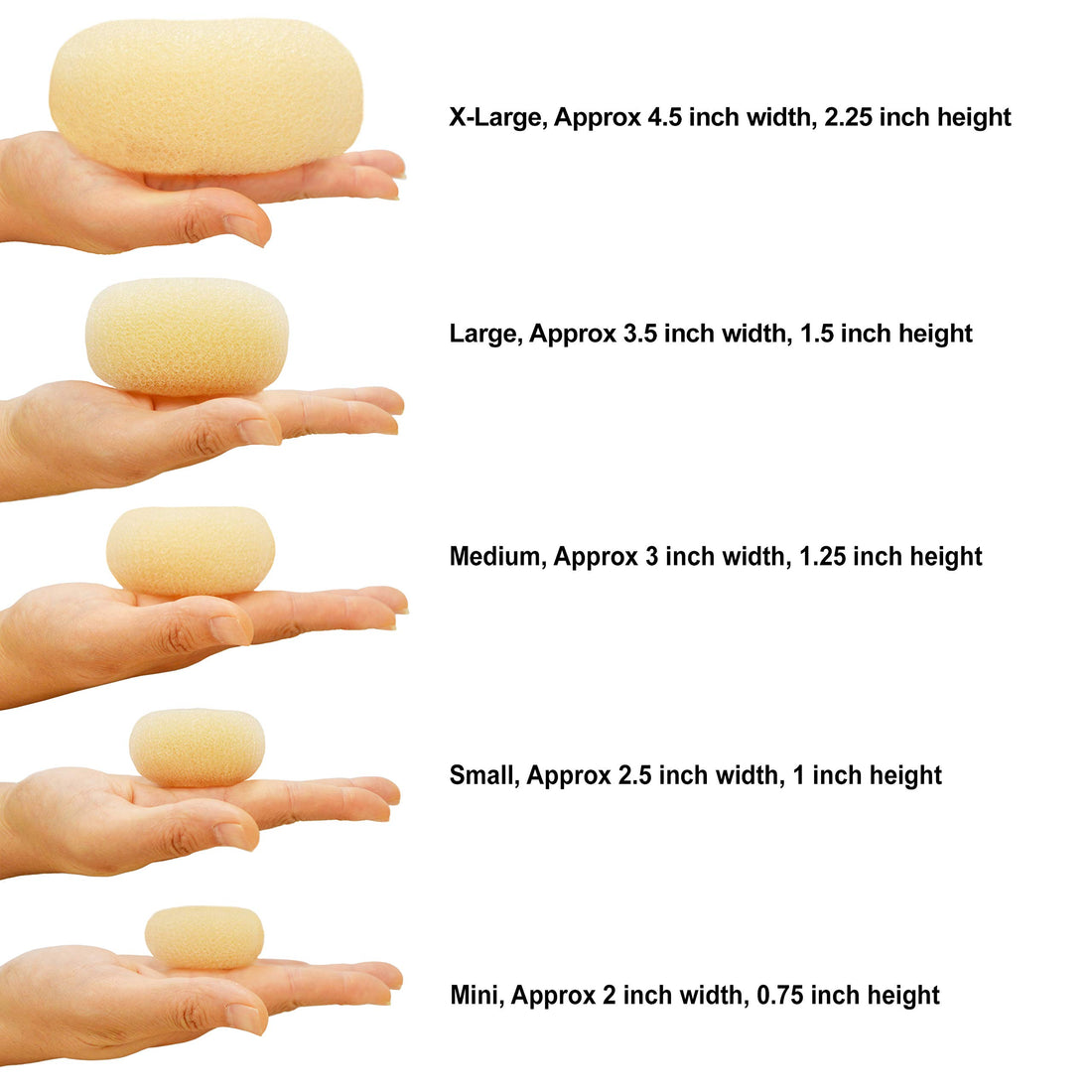 Beaute Galleria - Chignon Hair Donuts Ring Style Bun Maker (Medium, Beige)