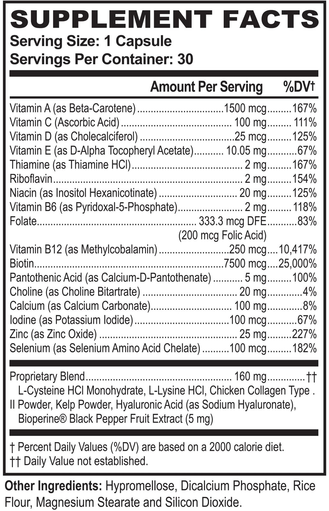 BioFull Hair Skin Nails - Biotin Vitamins for Hair, Skin & Nails - Biotin & Collagen Supplement for Women & Men
