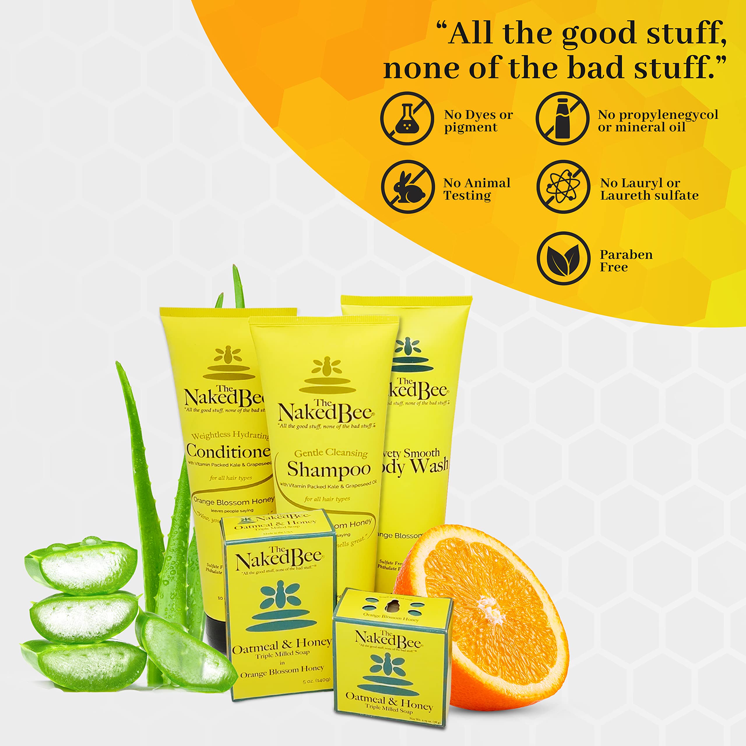 The Naked Bee Jasmine & Honey Moisturizing Hand & Body Lotion, 6.7 oz - 2 Pack