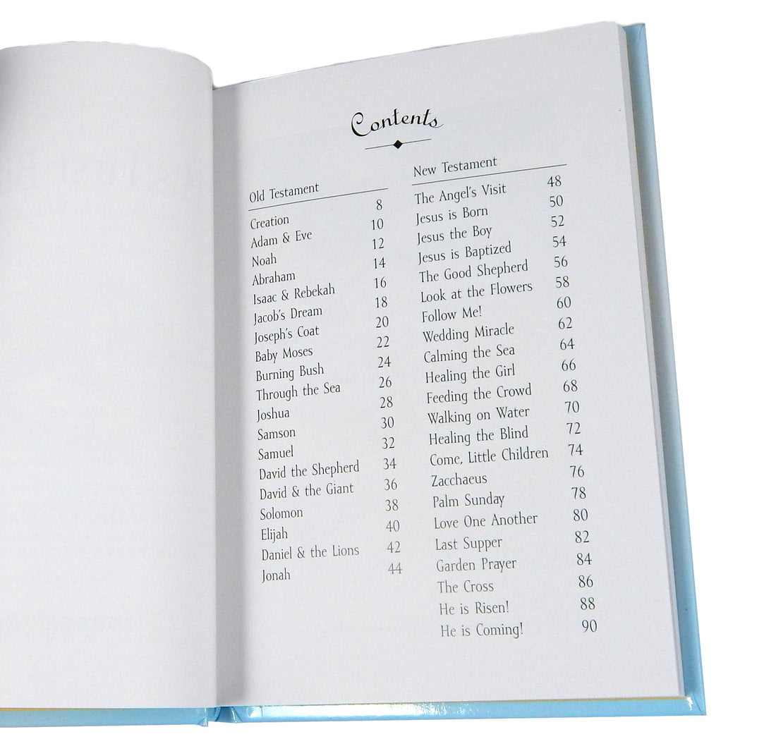 Baby Boy First Bible and 4 Pewter Baptism Guardian Angel Crib Cross (Original Version)-L8