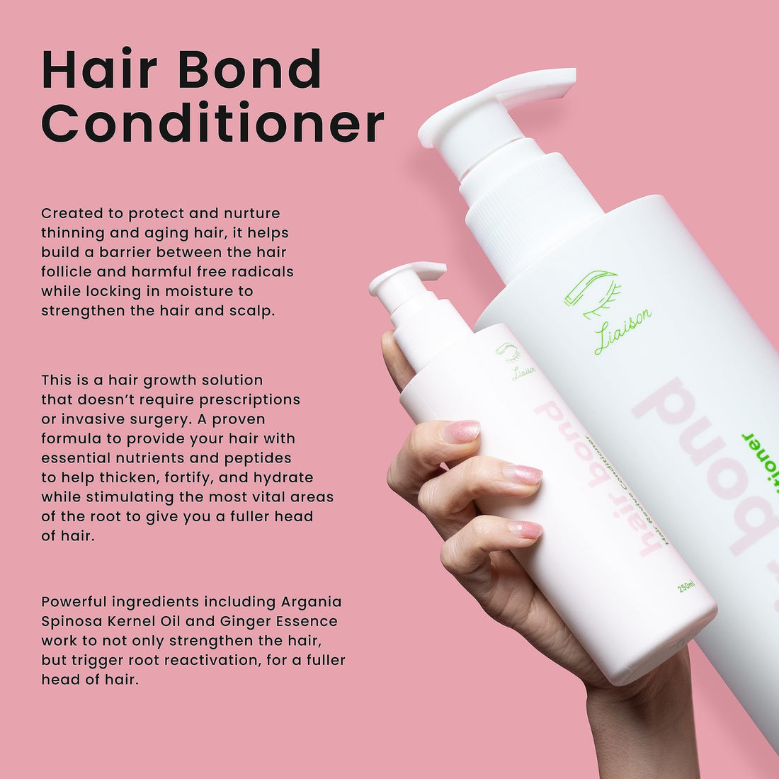 Hair Bond Conditioner for Women - Thickening & Volumizing Formula - Protects & Strengthens Hair Promotes Healthy Growth & Adds Volume (2 Pack)