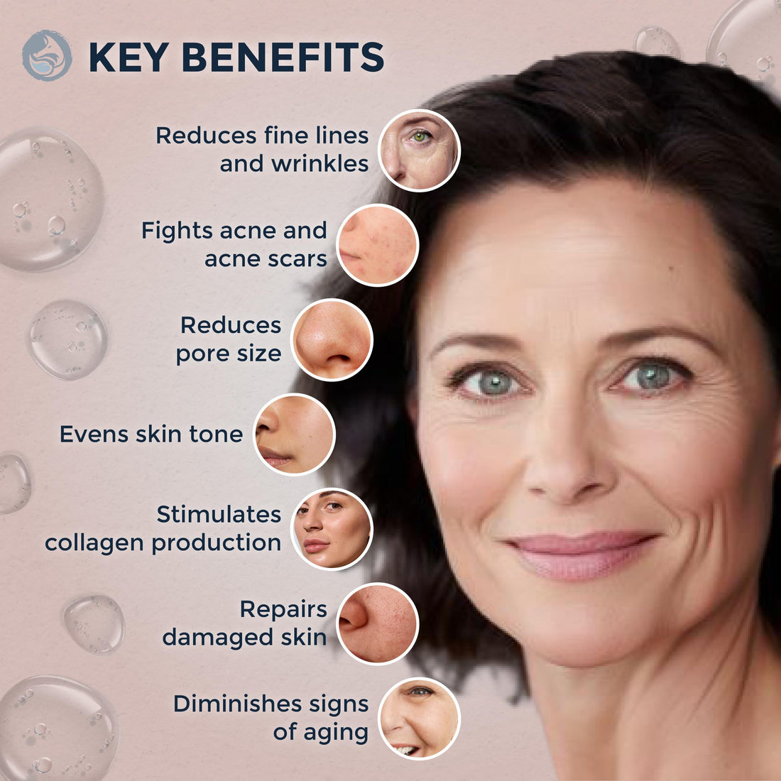 Complete Retinol Serum 2.5% Phospholipid Based - Organic Liquid Facelift To Reduce Wrinkles, Crows Feet & Fine Lines for Both Men & Women - Foxbrim 1OZ