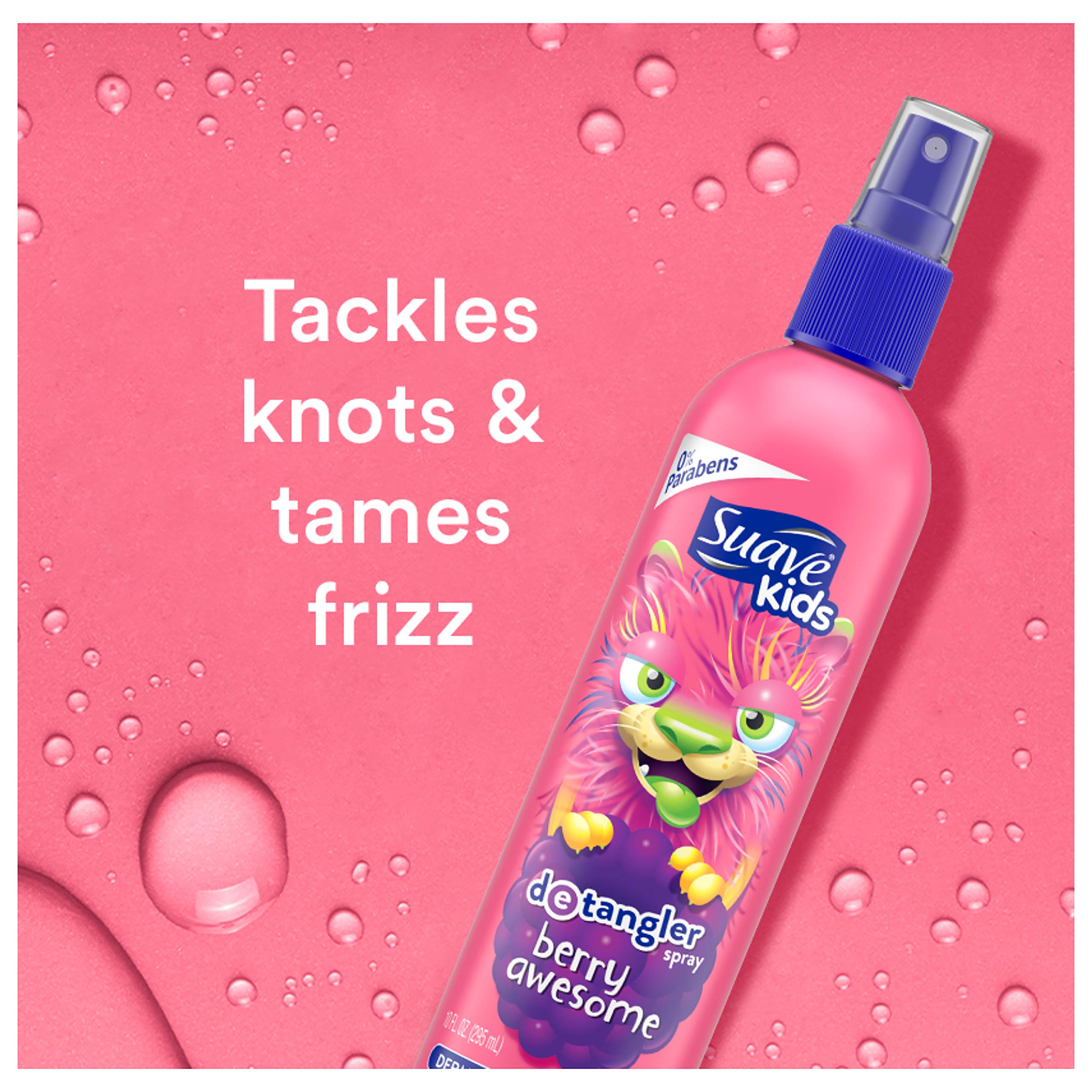 Suave Kids Detangler Spray, Swirlberry 10 oz (Pack of 6)