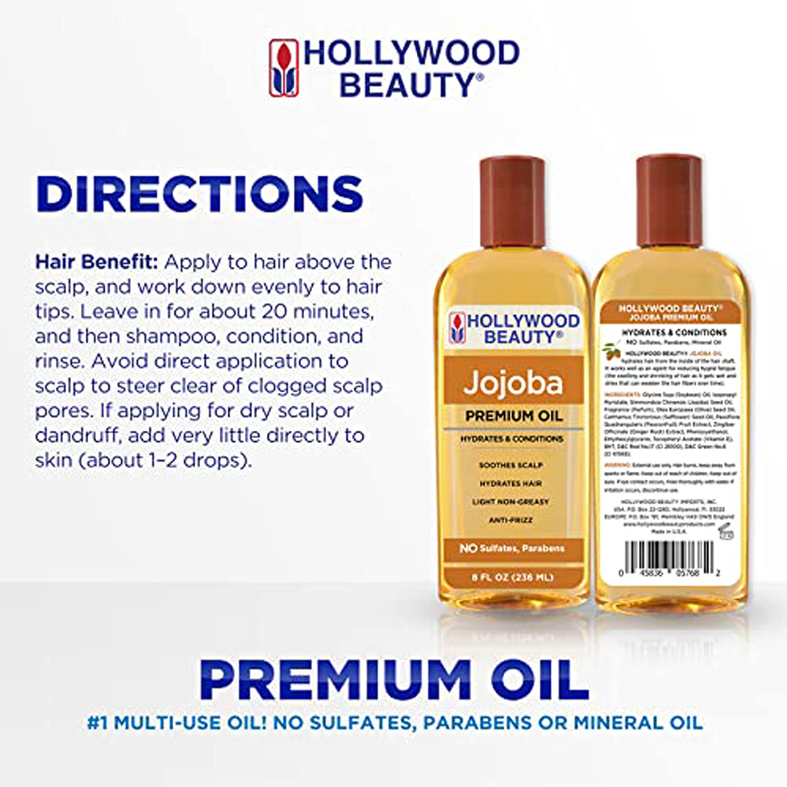 Hollywood Beauty Jojoba Oil Scalp Treatment, 8 Ounce