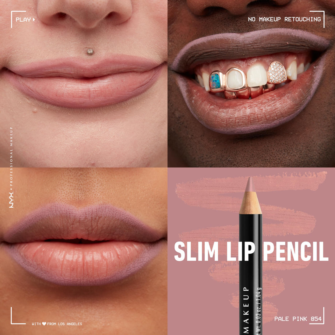 NYX Slim Lip Liner Pencil 854 Pale Pink