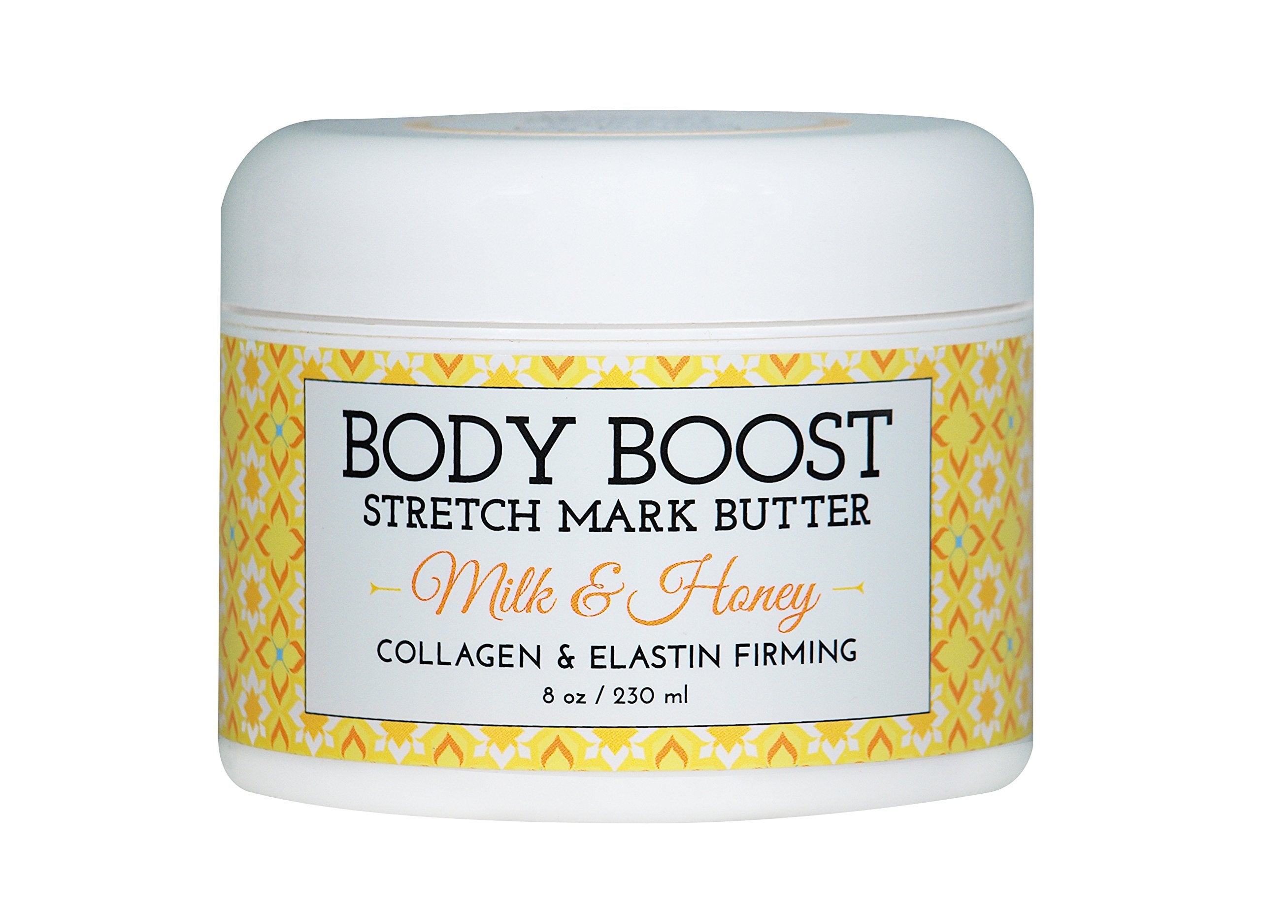 Body Boost Milk & Honey Stretch Mark Butter 8 oz.- Pregnancy and Nursing Safe Skin Care