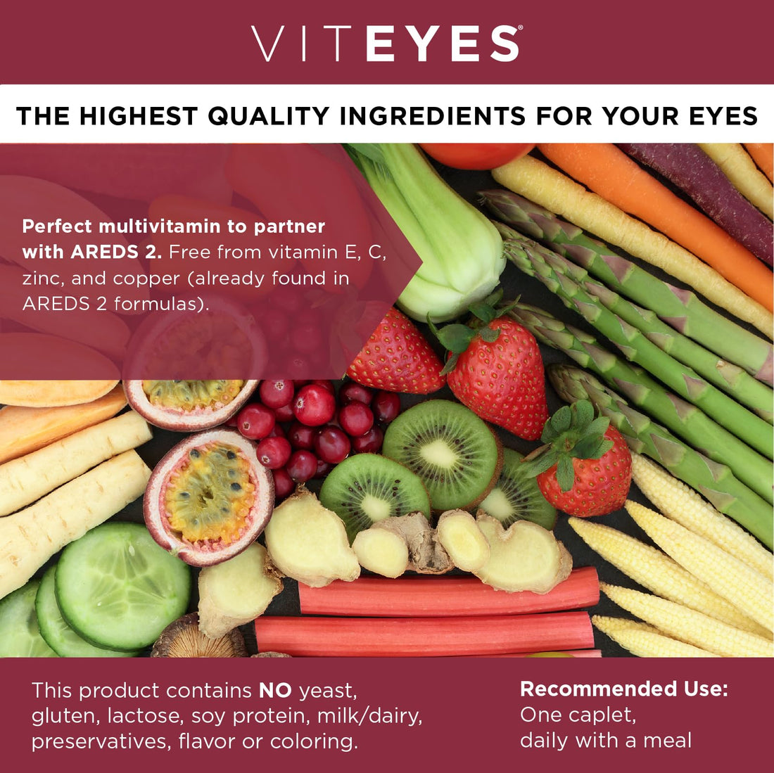 Viteyes Classic AREDS 2 Companion Multivitamin Supplement, Comprehensive Multivitamin Formula for AREDS 2 Users, 90 Capsules