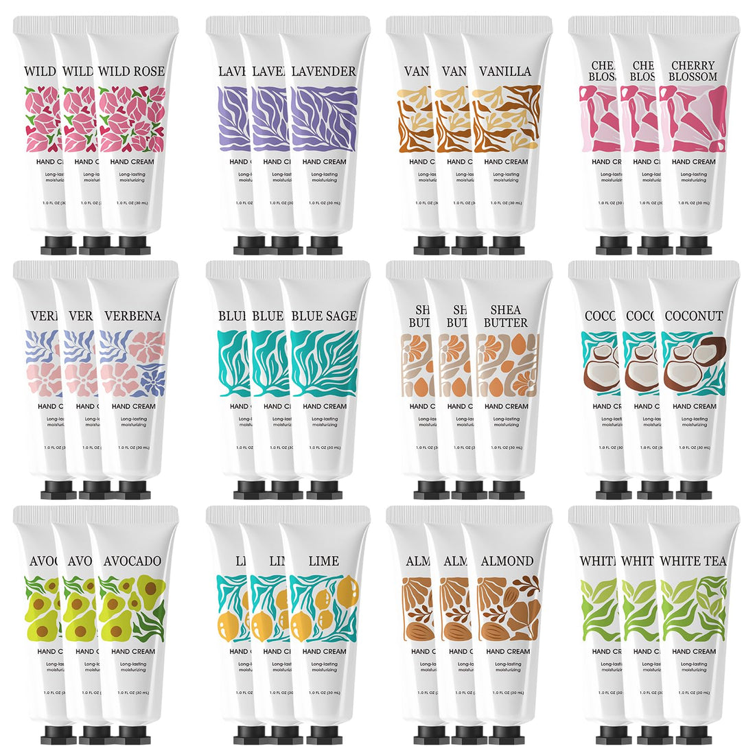 BODY & EARTH # LOVE 36 Pack Hand Cream for Women Gifts Moisturizing Hand Lotion Cream For Dry Hands Bulk Mini Hand Lotion Gift Sets For Women Mothers Day Gifts For Mom Easter Basket Stuffers