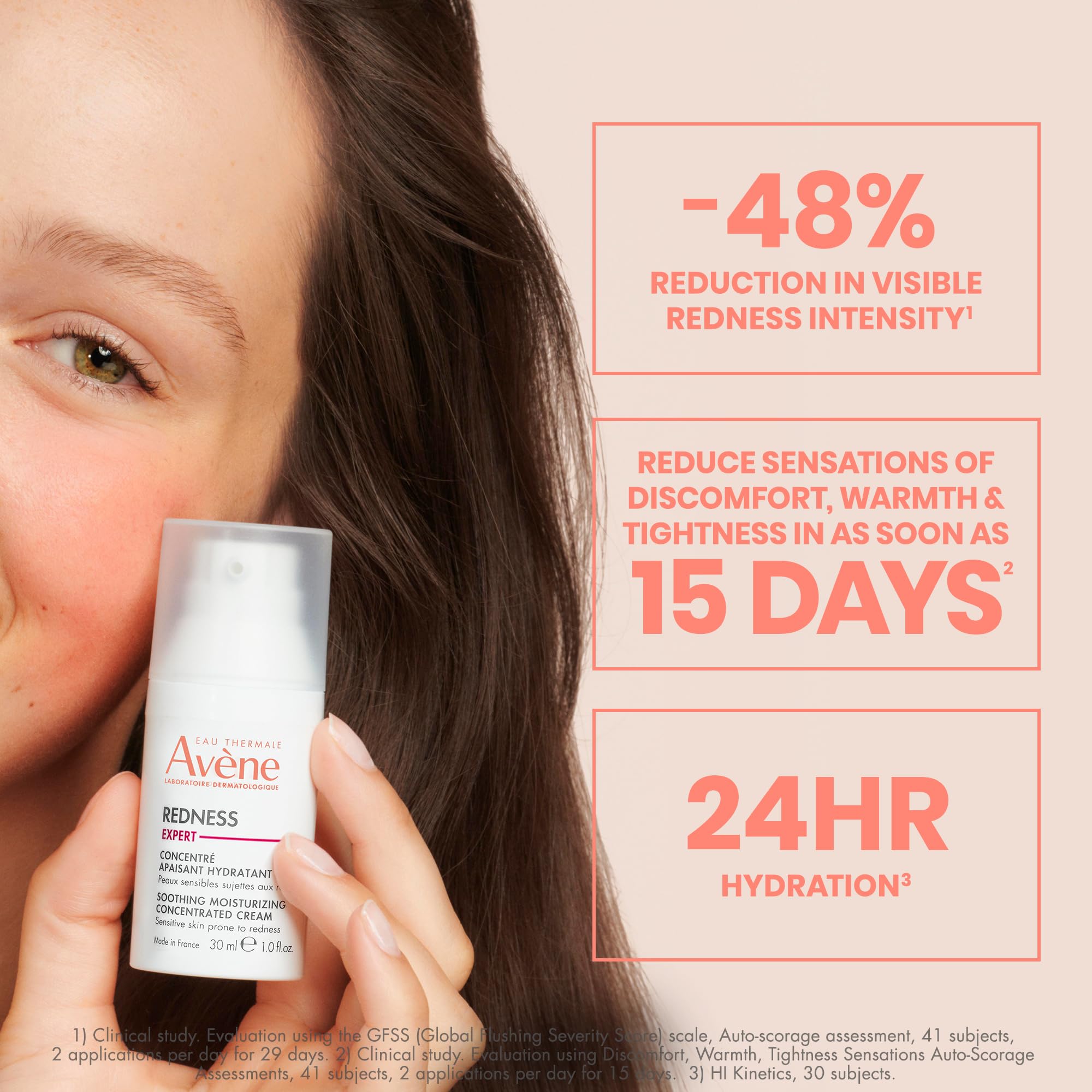 Avène Redness Expert Soothing Moisturizing Concentrated Cream, 1 Fl Oz