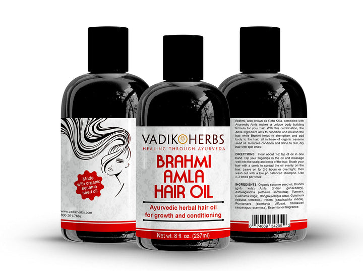 Brahmi-Amla Oil, 8 oz, Bazaar of India
