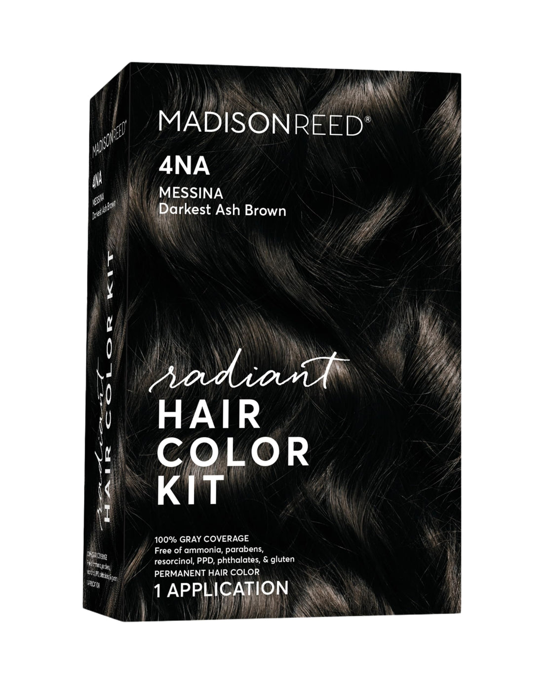 Madison Reed Radiant Hair Color Kit, Darkest Ash Brown for 100% Gray Coverage, Ammonia-Free, 4NA Messina Brown, Permanent Hair Dye, Pack of 1