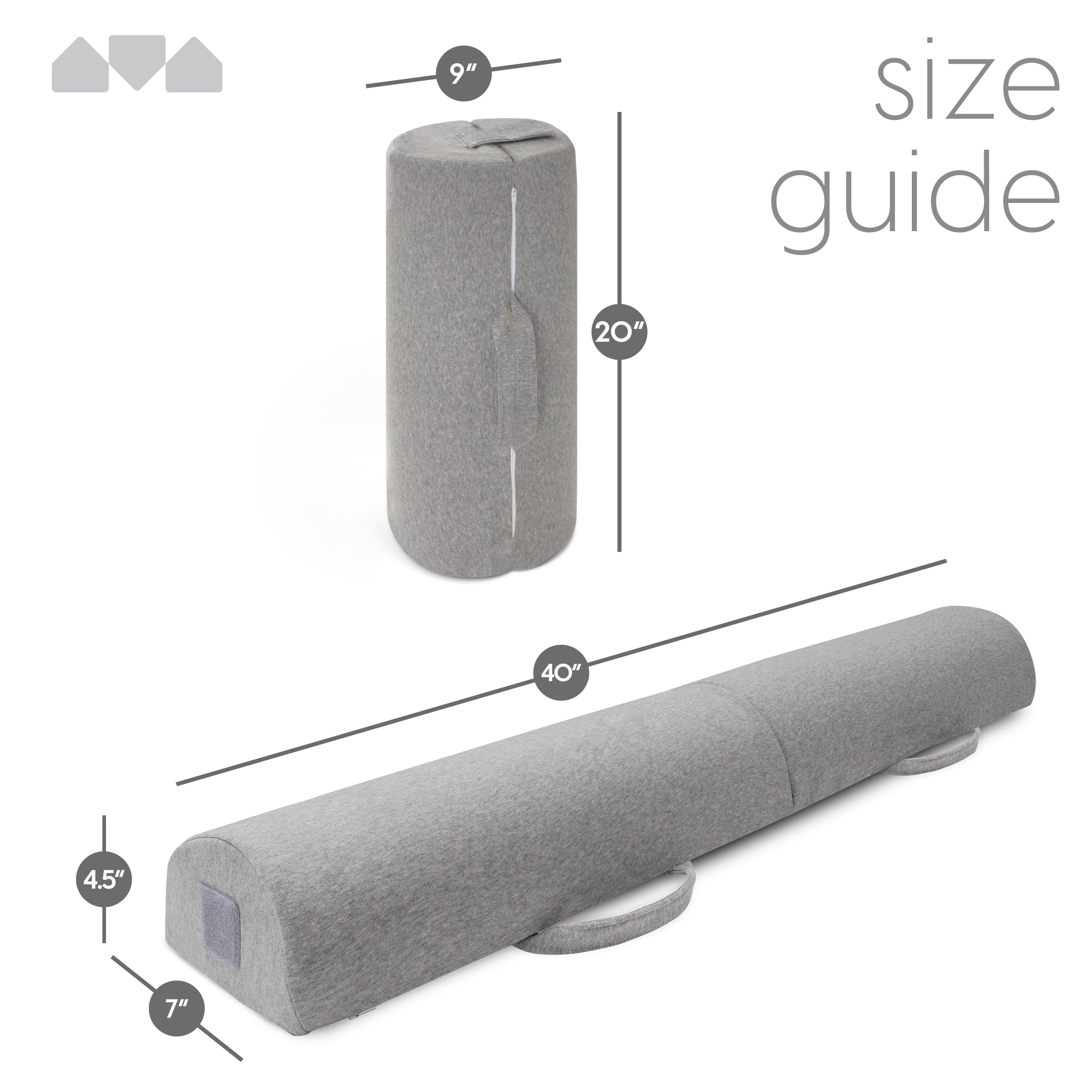 Milliard Toddler Travel Bed Bumper, Bed Foam Rail for Toddlers, Kids Safety Bed Guard for Twin, Full, Queen, King Beds, Non Slip Bottom and Water Resistant Cover