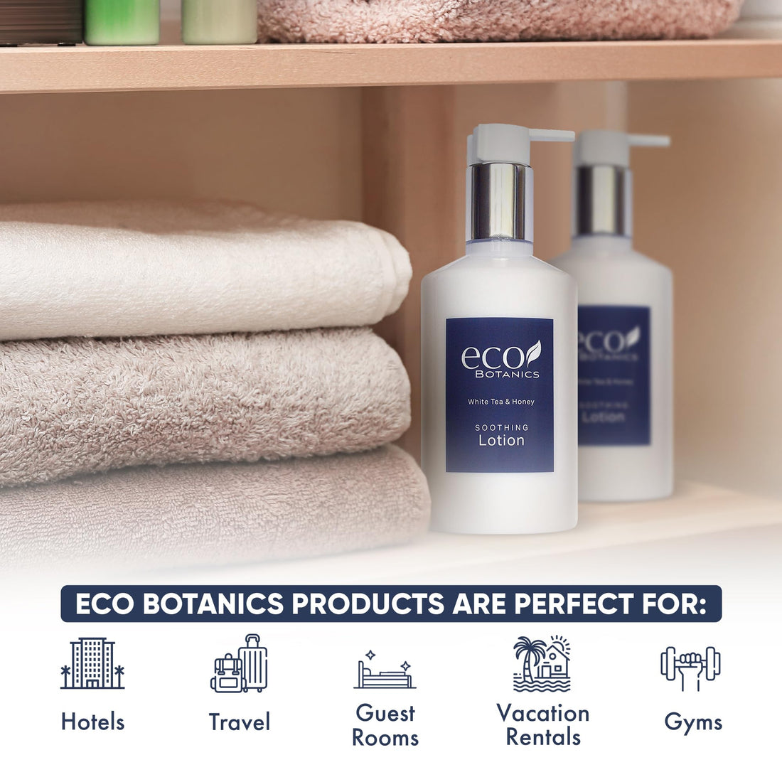 Terra Pure | Eco Botanics Lotion, Retail Size Hotel Amenities, 10.14 oz. (Single)