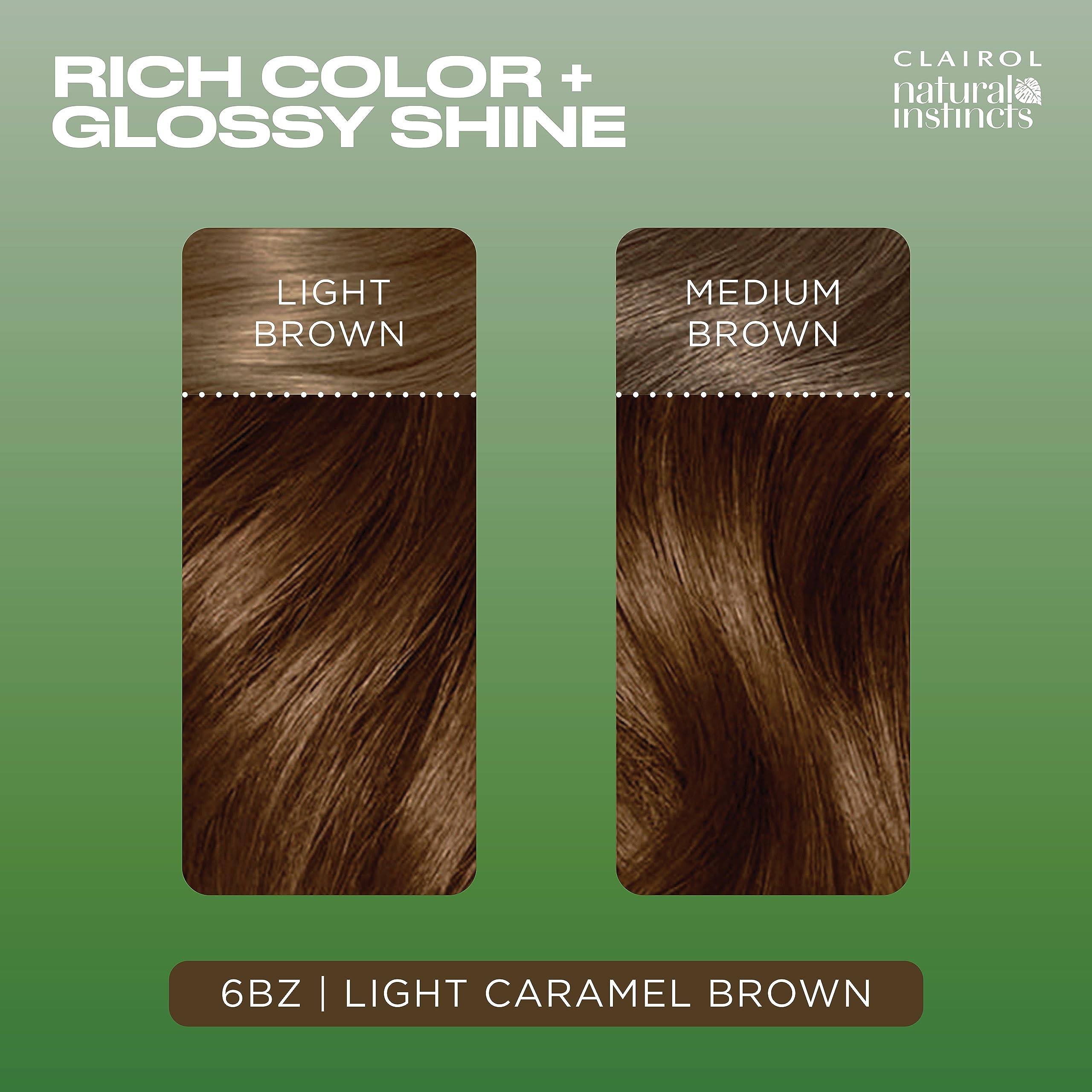 Clairol Natural Instincts, 6BZ / 12A Navajo Bronze Light Caramel Brown, Semi-Permanent Hair Color, 1 Kit (Pack of 3)