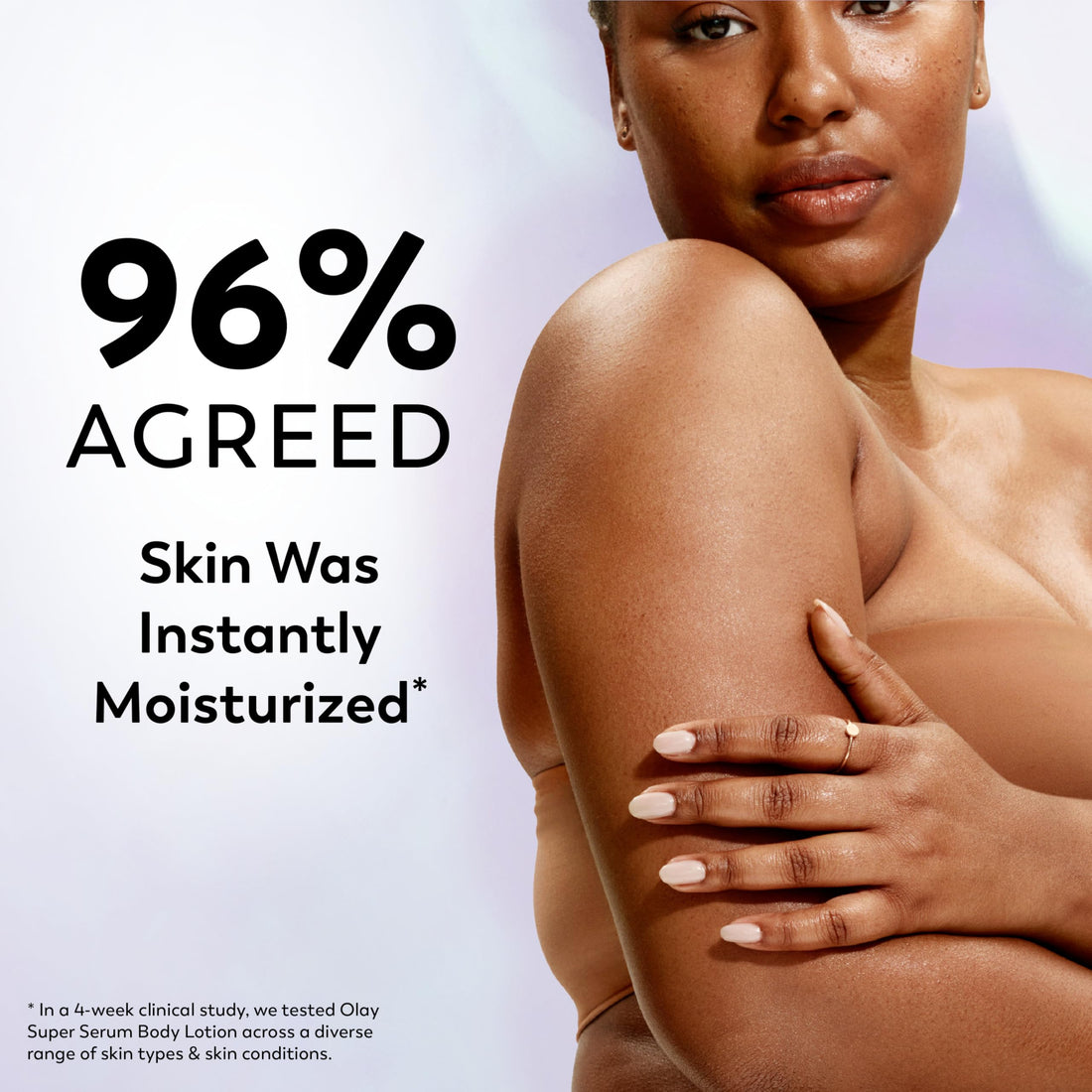 Olay Super Serum Hand & Body Lotion for Dry Skin, 24hr Long Lasting Hydration, 5+ Ingredient Serum Complex for Bright Even Firm Luminous Skin, Sweet Vanilla & Soft Wood Scent, 18.5 fl oz