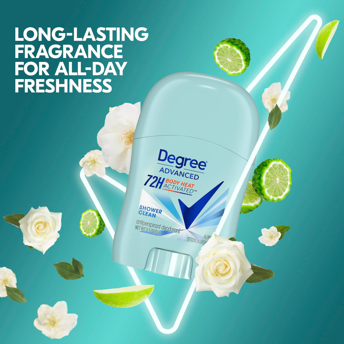 Degree Dry Protection Antiperspirant Deodorant, Shower Clean 0.5 oz,(pack of 36)