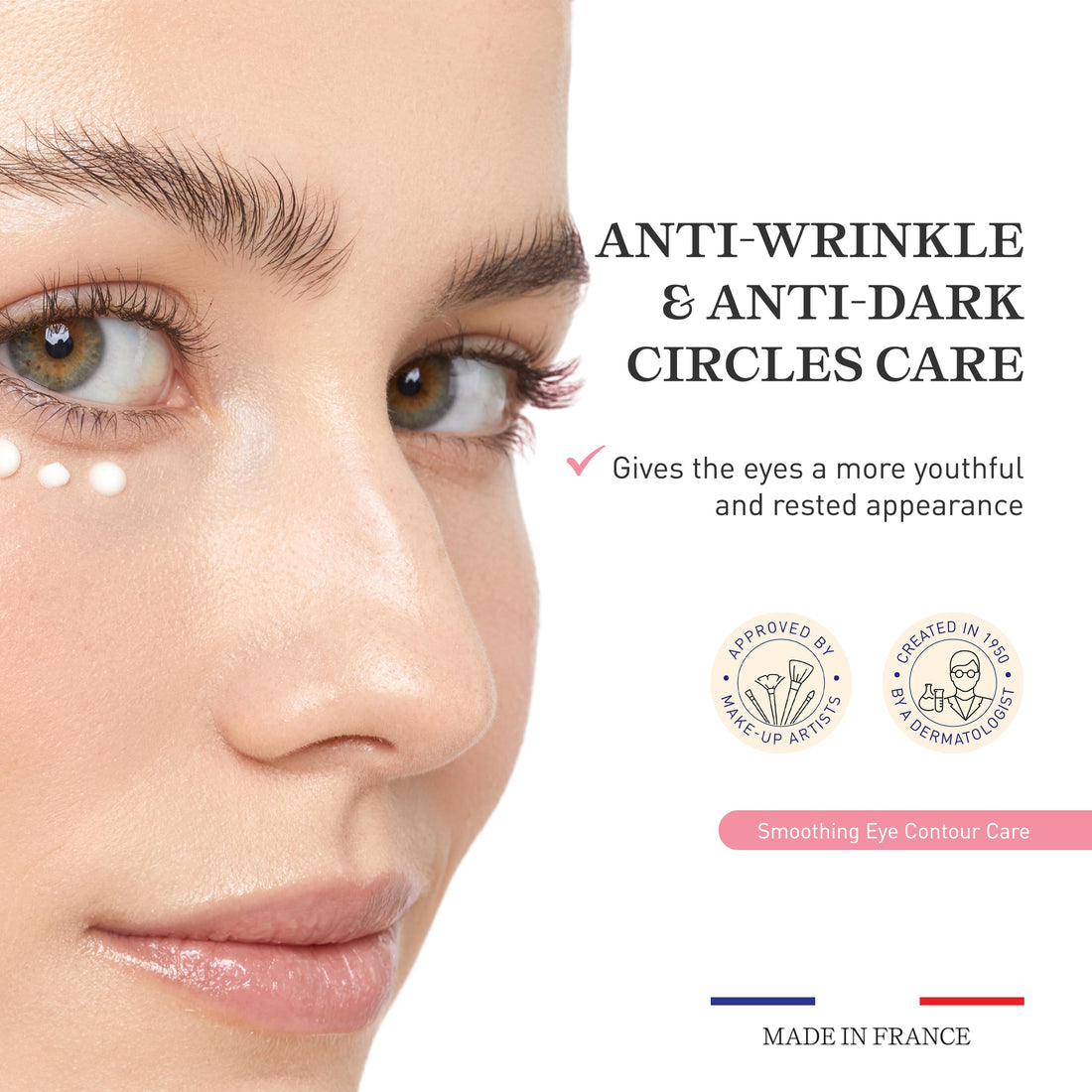 Embryolisse Smoothing Eye Contour Care. Revitalizing Gel Cream Treatment. Reduce Fine Lines, Circles, Puffiness, 0.50 fl.oz.