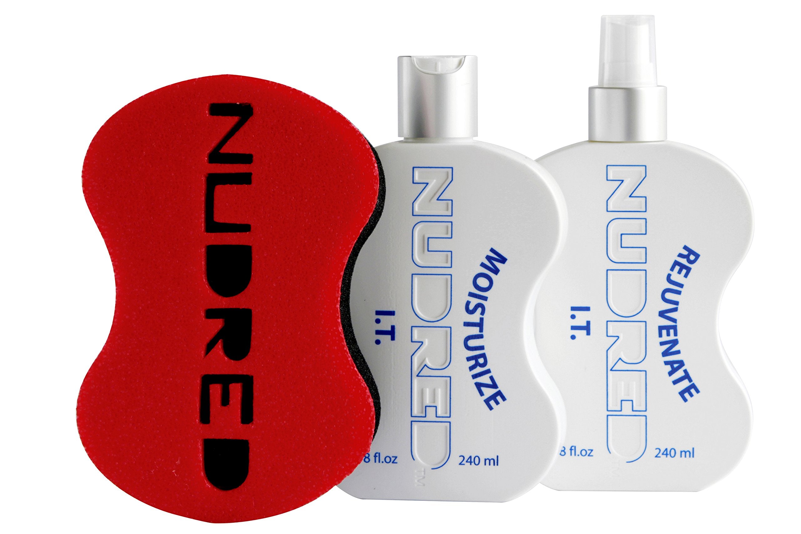 The Starter Moisturize I.T. 2 Bottle SET with RED Brush | The Original NUDRED Natural Hair Care System