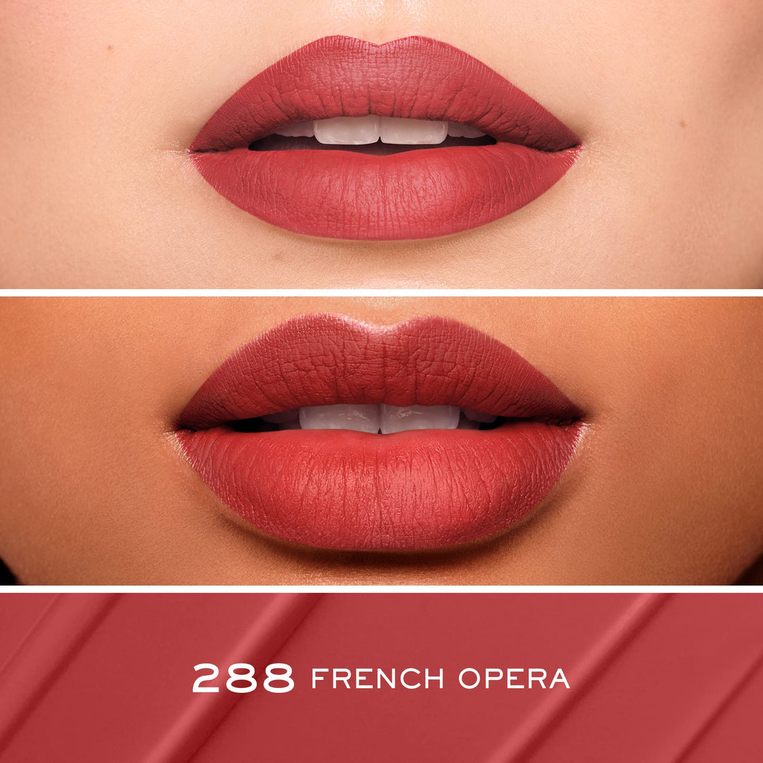 Lancôme L'Absolu Rouge Drama Ink Semi-Matte Liquid Lipstick - Highly Pigmented - All Day Wear - 288 French Opera