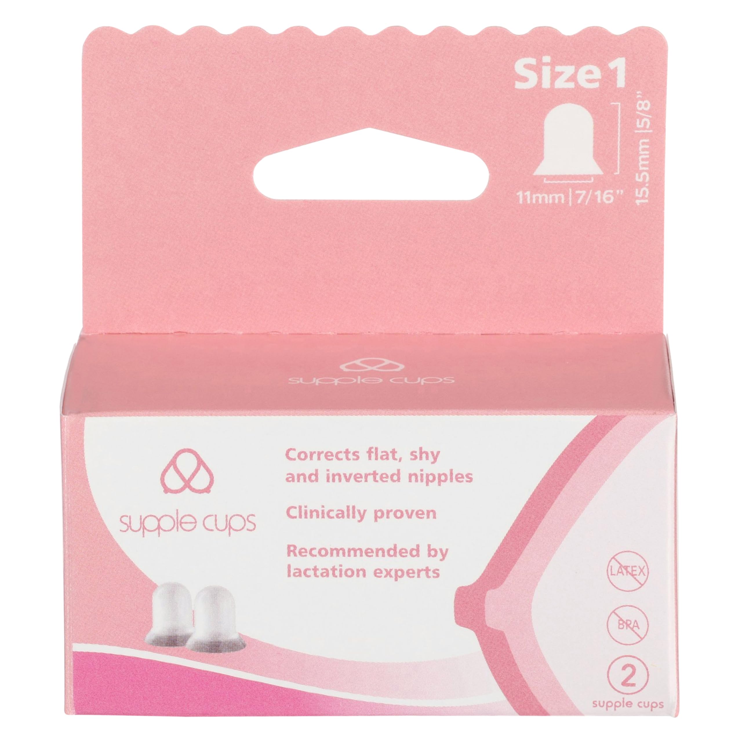 Supple Cups for Flat, Shy and Inverted Nipples (Size 1)