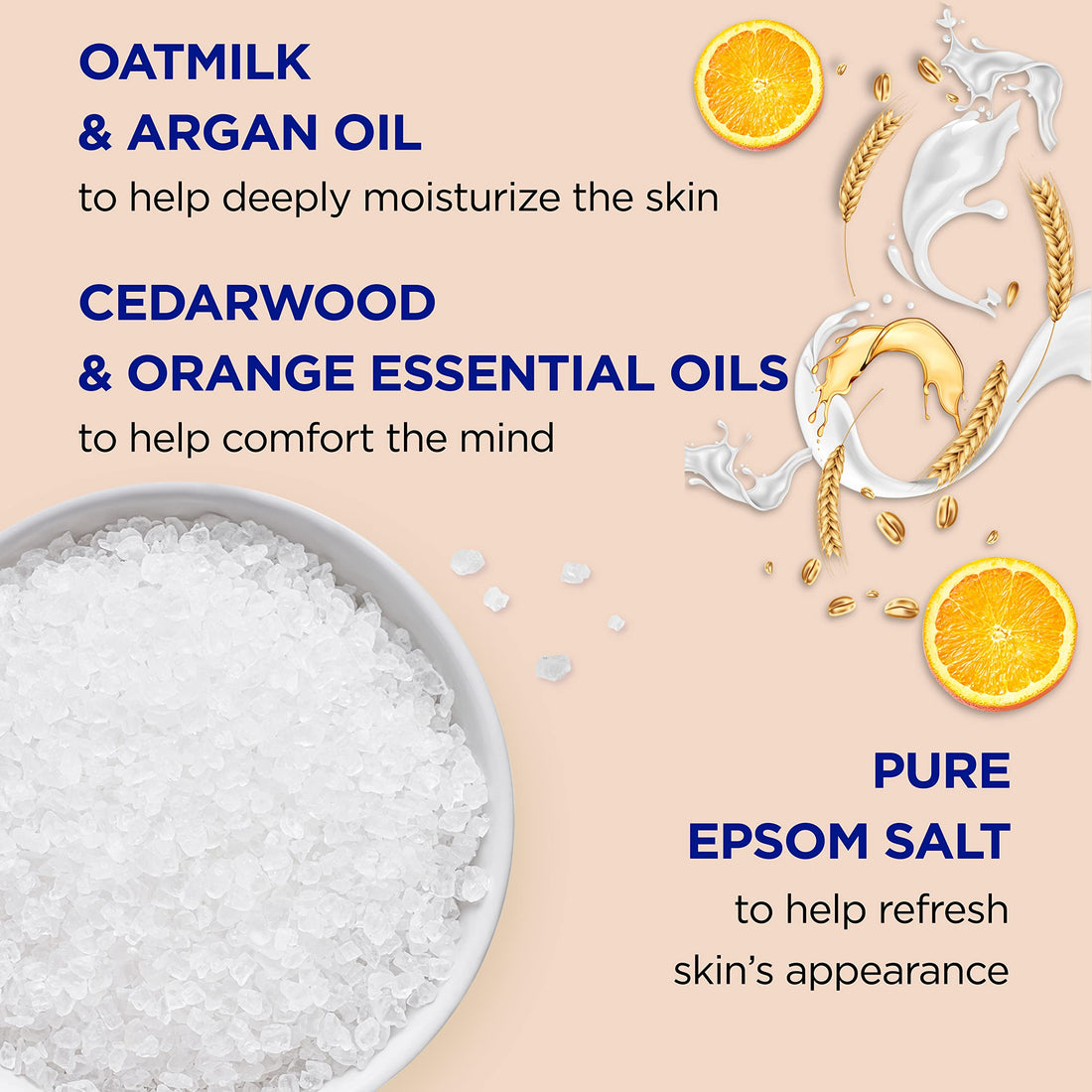 Dr Teal's Pure Epsom Salt, Soothe & Comfort with Oat Milk & Argan Oil, 3lbs