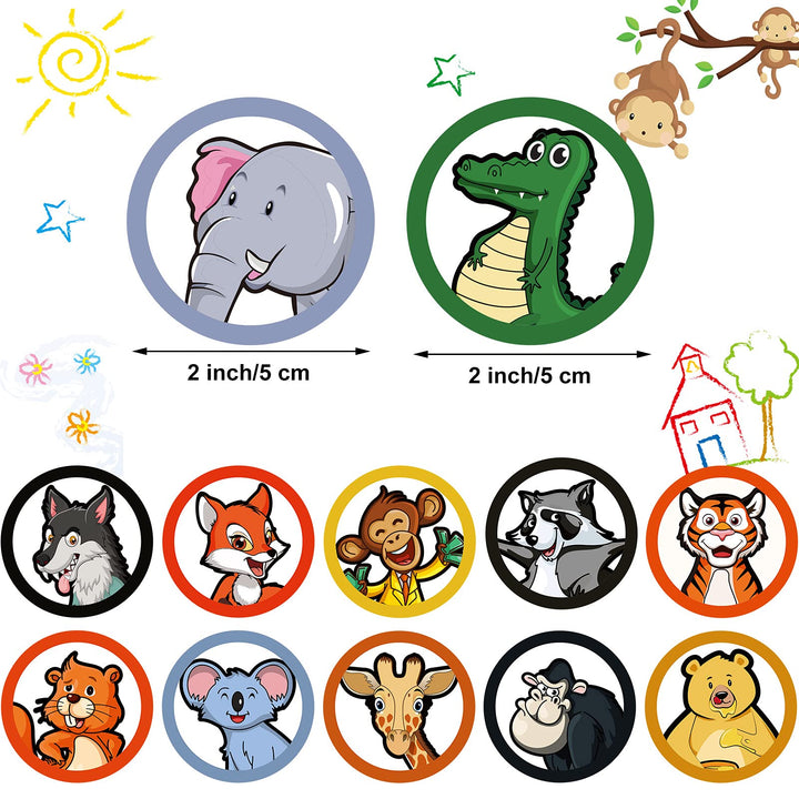 Chinco 120 Pcs Boys Potty Training Targets Boys Potty Targets Aids Flushable Pee Training Chart for Toddlers Use(Animals Styles)