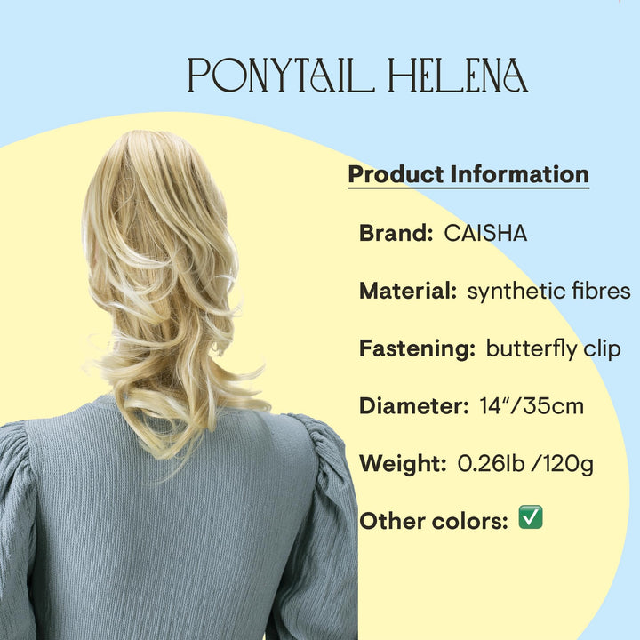 PRETTYSHOP 14Hair Piece Ponytail Extension Straight Light Curled Nature Looking Heat-Resisting Different Colors (blonde mix H107_27T613)