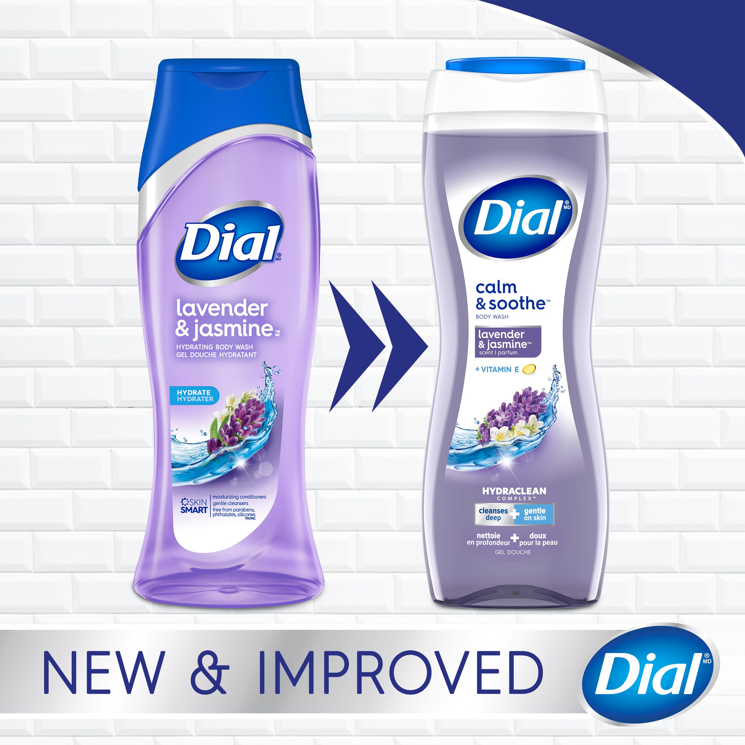 Dial Antibacterial Lavender and Twilight Jasmine Body Wash By Dial, 16 Oz (473ml)