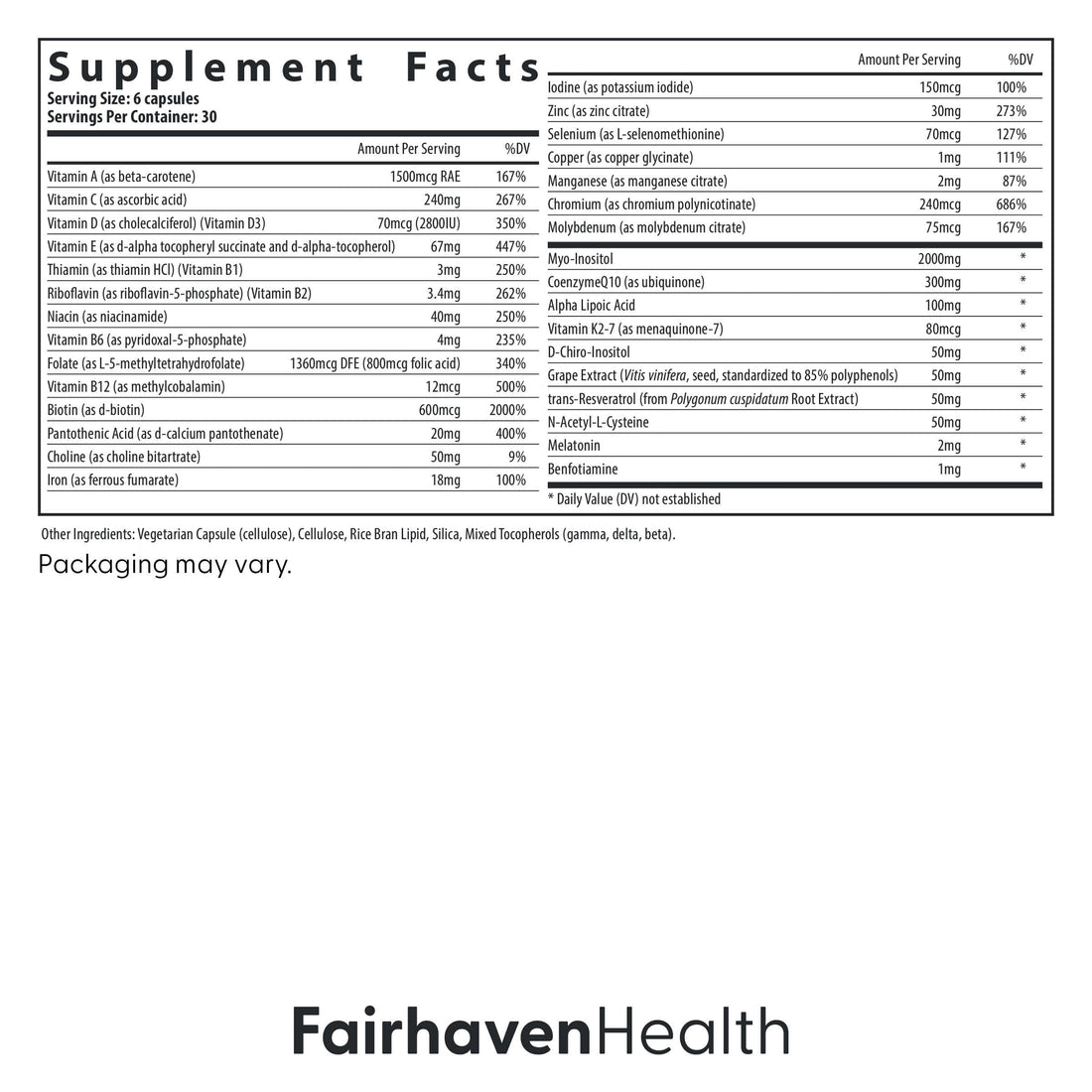 Fairhaven Health FH Pro for Women | Clinically Studied Fertility Supplements for Women | Aids Ovulation, Hormonal Balance, & Regular Cycles* | Conception for Her Fertility Support | 180 Capsules