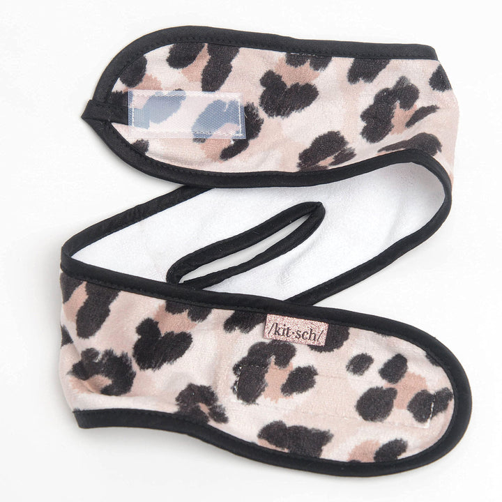 Kitsch Spa Headband, Makeup Headband for Face Washing (Leopard)