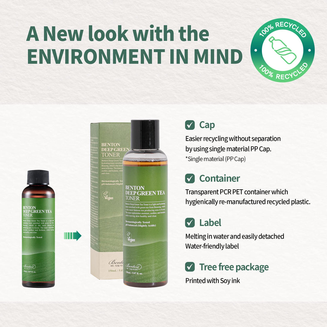 Benton, Deep Green Tea Toner, 5.07 fl oz (150 ml)