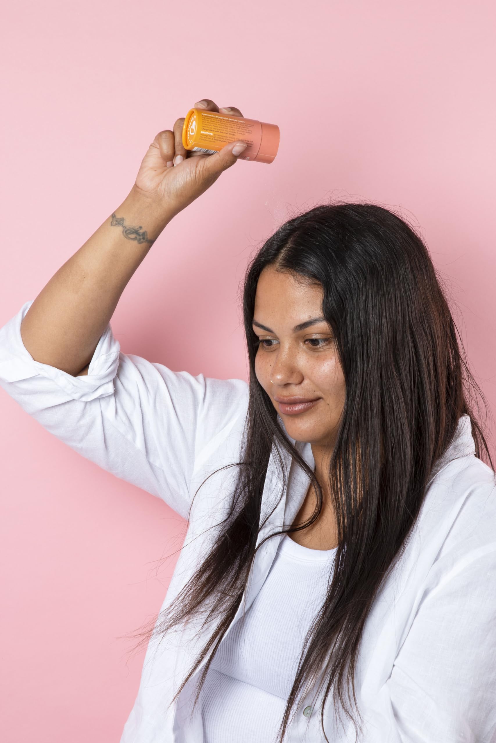 Slo | Natural Dry Shampoo Powder For Dark Hair - All Natural Ingredients, Vegan & Cruelty Free, Talc-Free Blend, Paper Packaging | Wild Orange + Cacao, (1.23oz/35g)